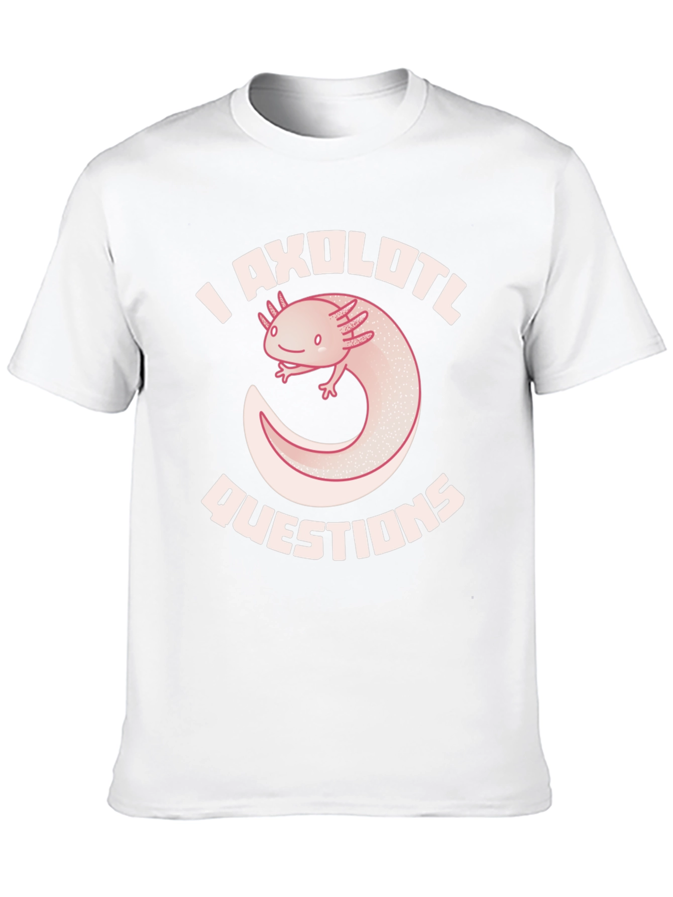 Black I Axolotl Questions T-Shirt - Black view 10