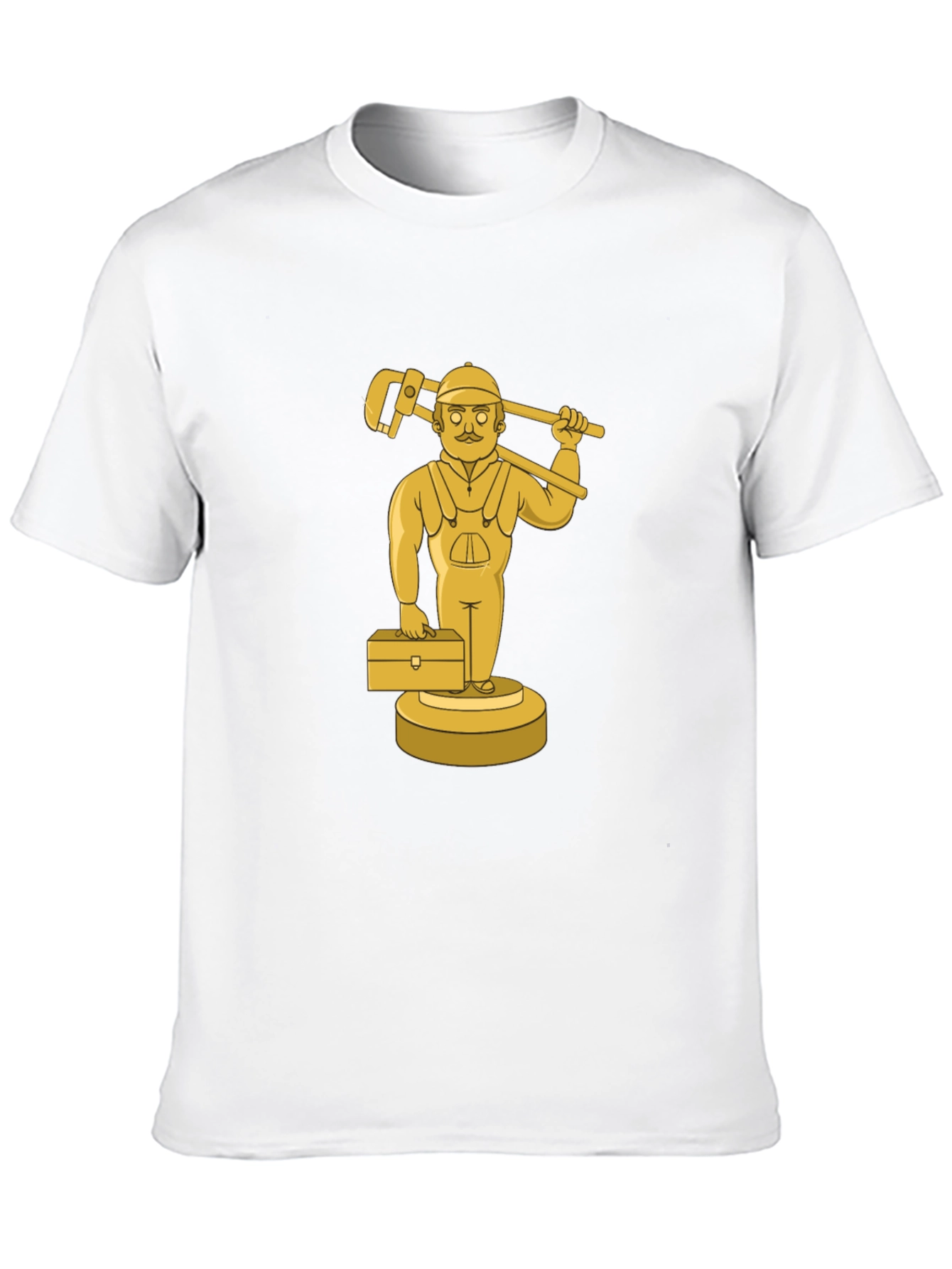 Black Golden Plumber Cartoon Graphic Tee view 10