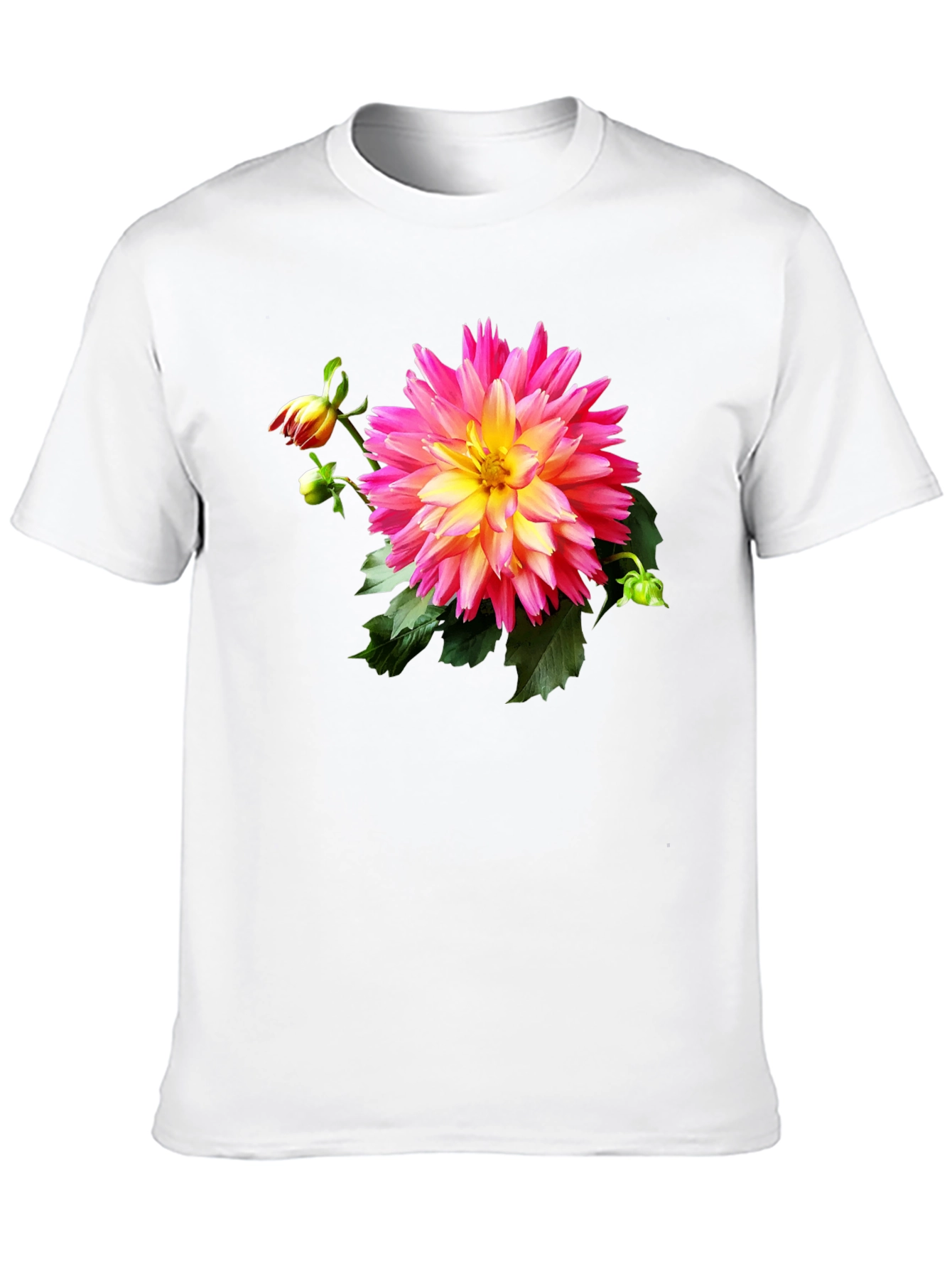 Black Floral Print T-Shirt - Men's Graphic Tee view 10