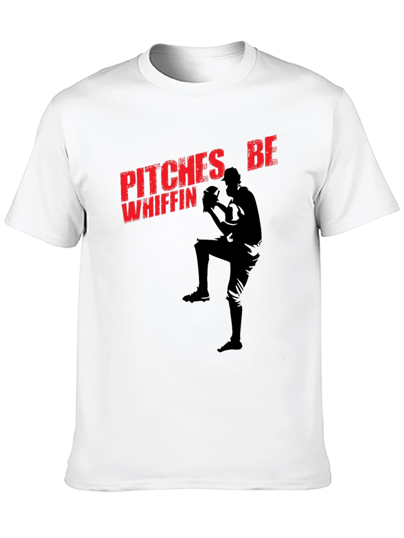 Black Pitches Be Whiffin' Baseball T-Shirt view 10