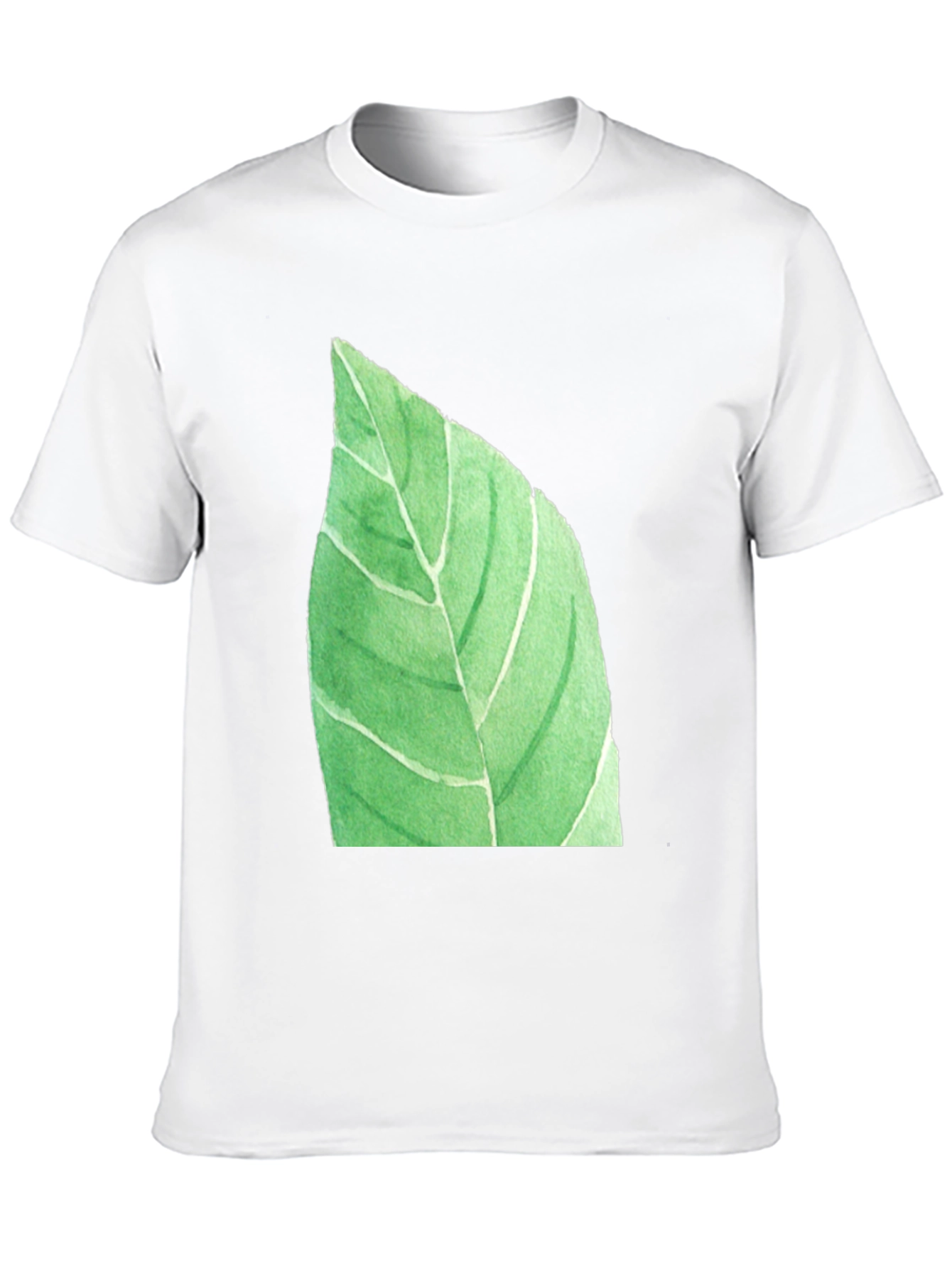Black Leaf Graphic Black T-Shirt - Nature Inspired Casual Wear view 10