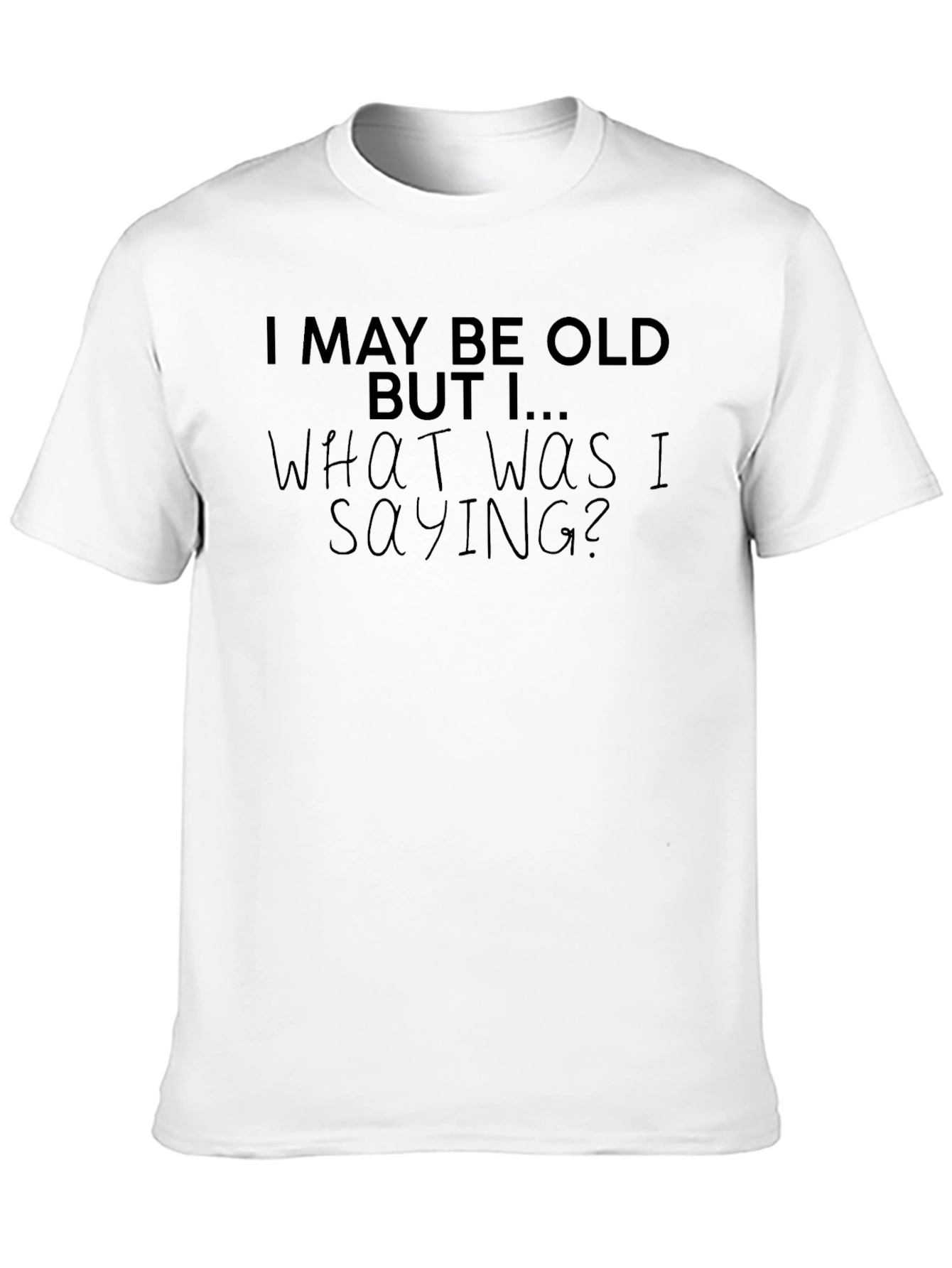 Black Funny Old Age T-Shirt - What Was I Saying? view 10
