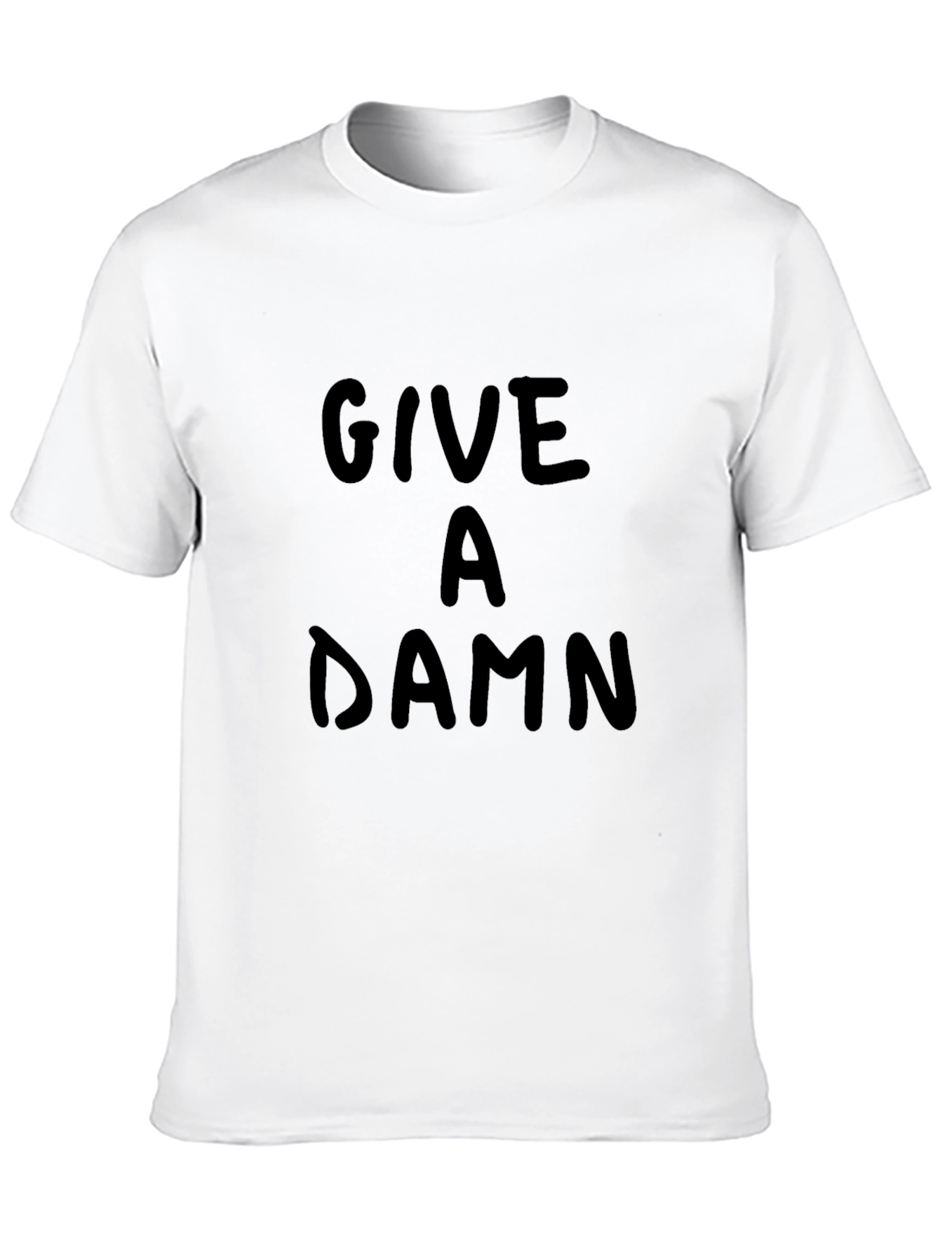 Black Give a Damn Black Graphic T-Shirt view 10