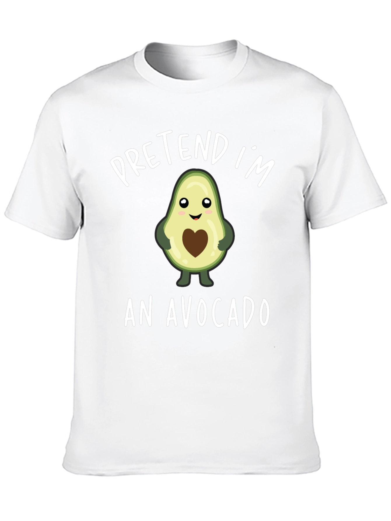 Black Pretend I'm an Avocado Funny Graphic T-Shirt view 10