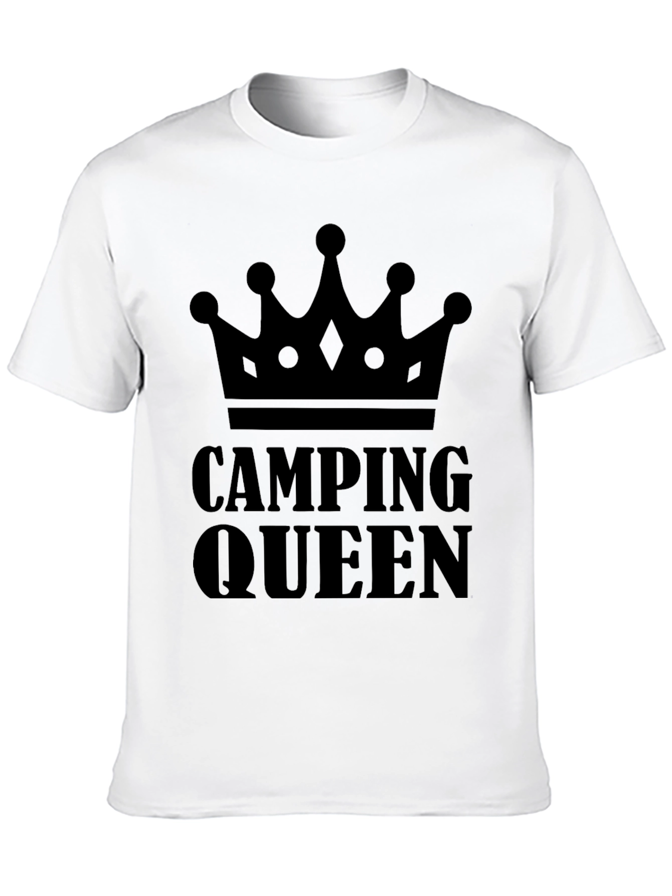 Black Camping Queen Black Graphic T-Shirt view 10