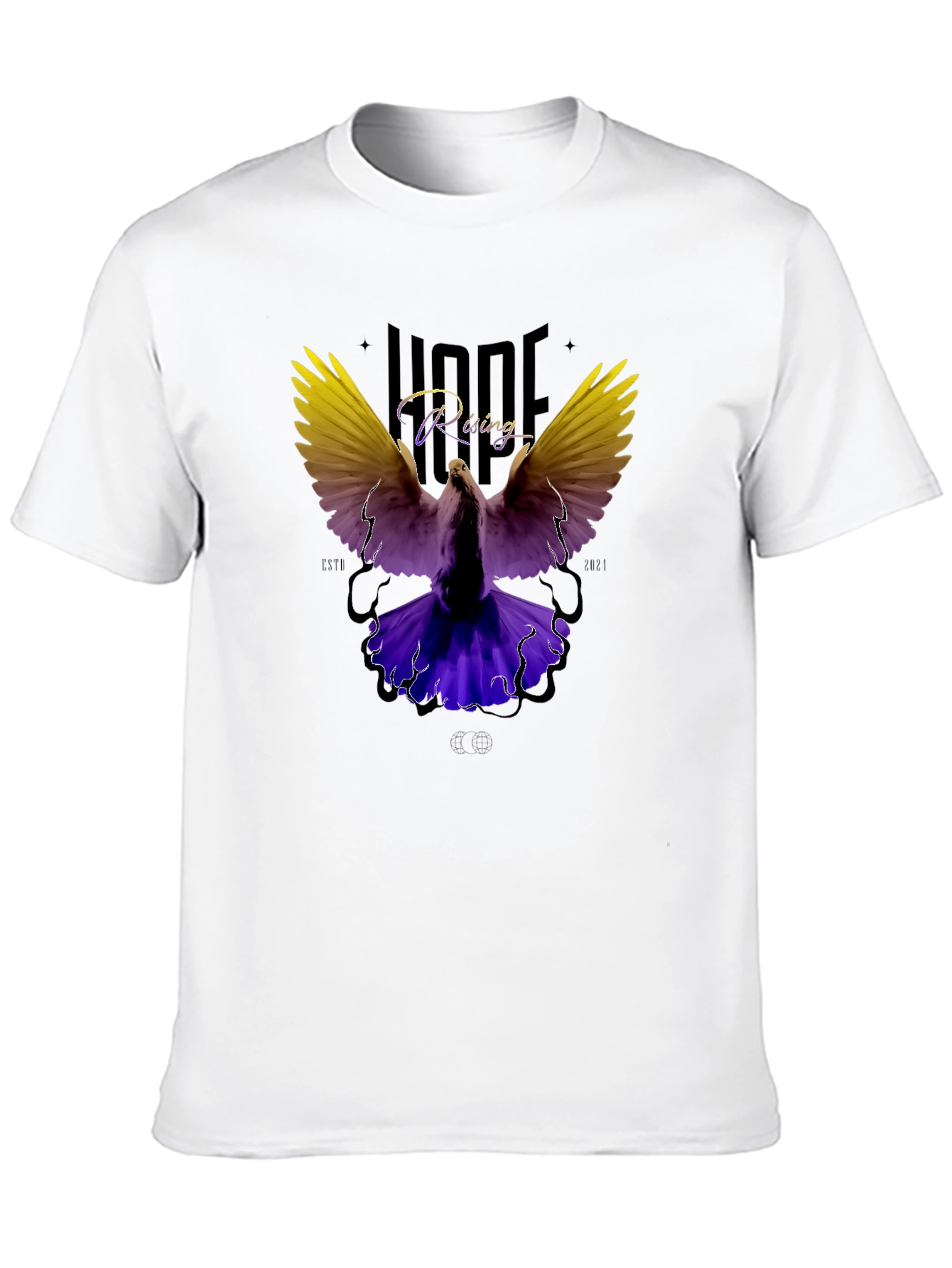 Black Hope Rising Graphic Tee - Dove Design view 10