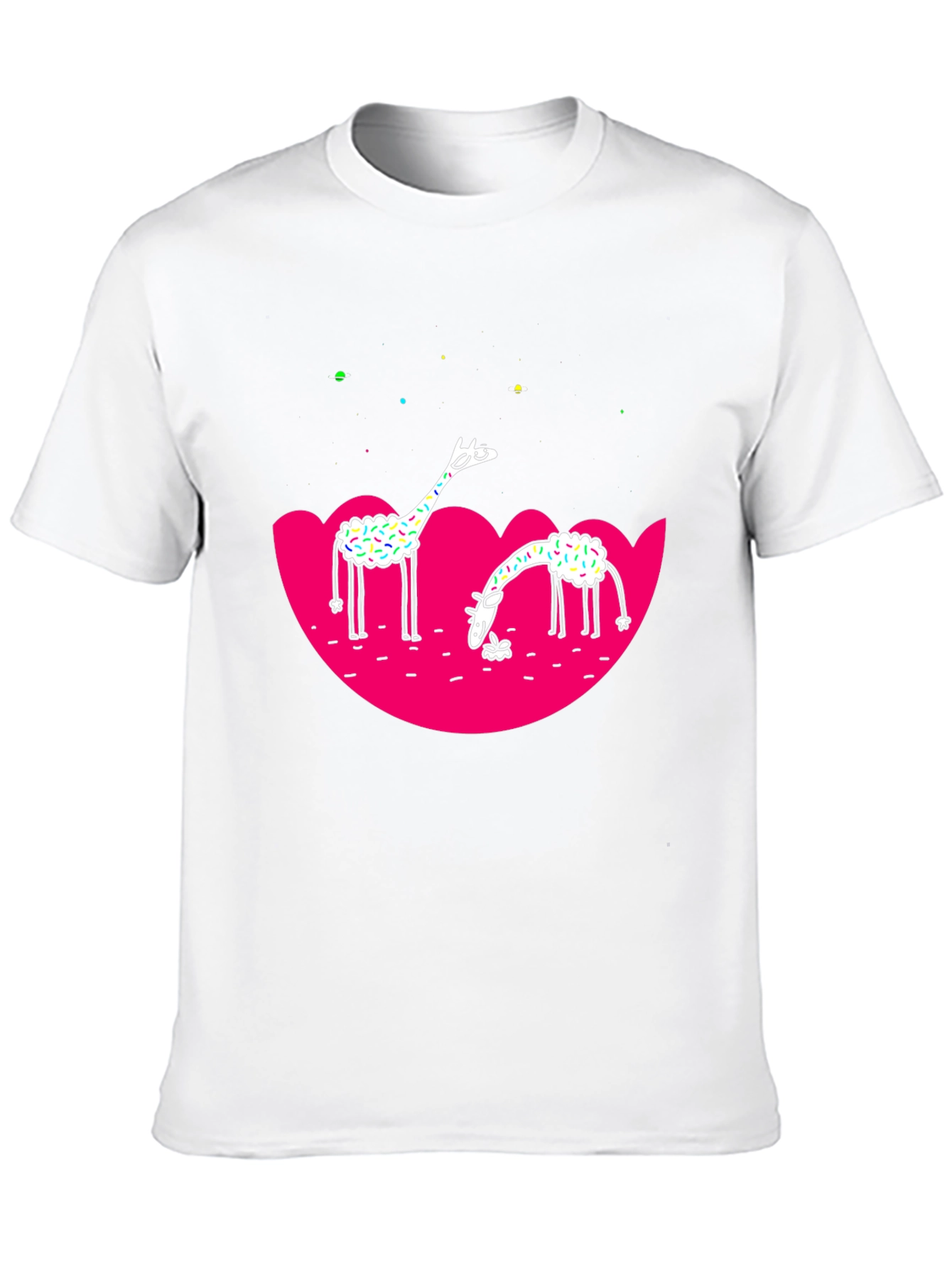 Black Giraffe Graphic Tee - Black Cotton T-Shirt view 10