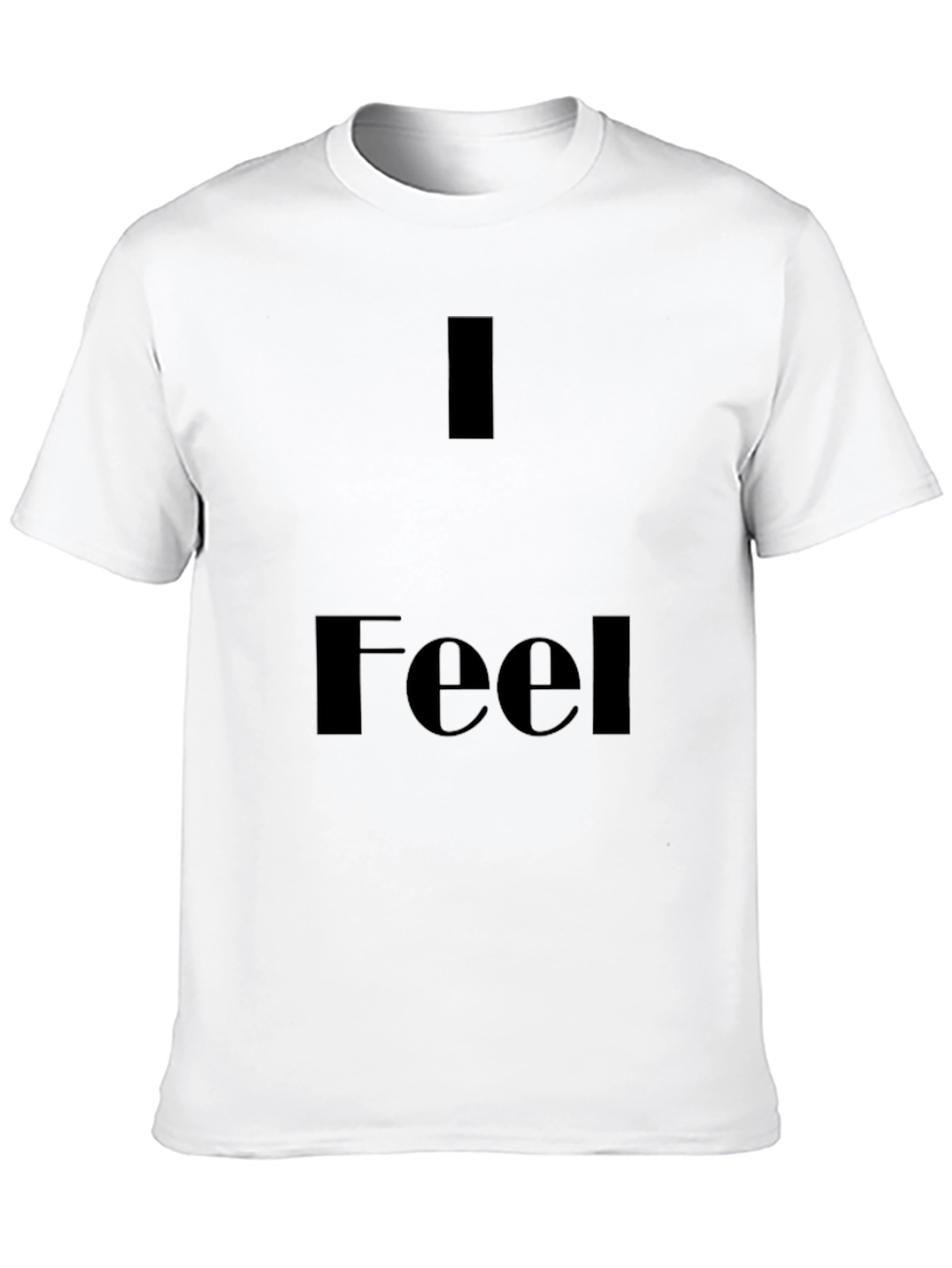 Black I Feel T-Shirt - Soft Cotton Tee view 10