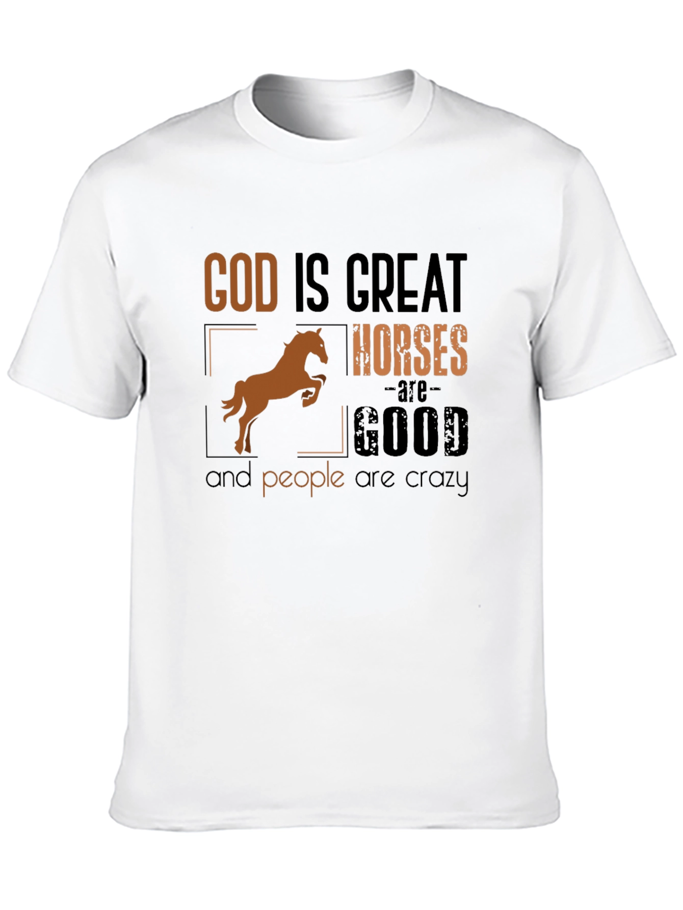 Black God Is Great Horses Are Good Funny T-Shirt view 10