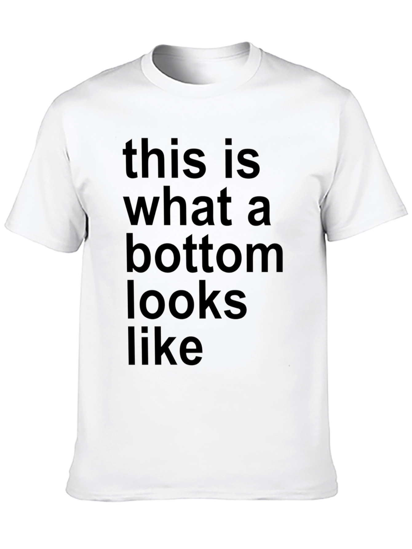 Black Humorous Bottom Graphic Tee - Soft Cotton Blend view 10