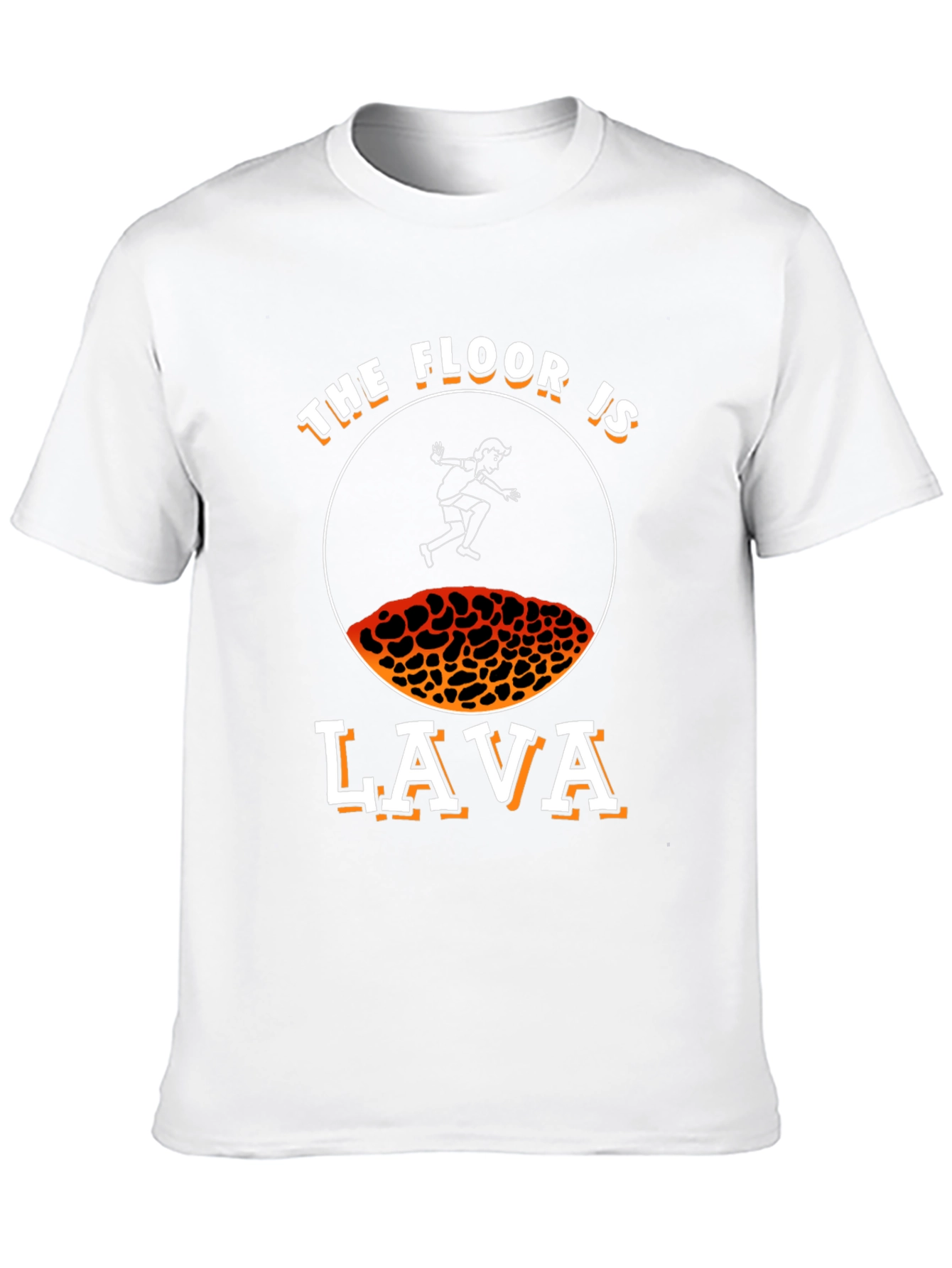 Black The Floor is Lava T-Shirt - Fun Novelty Graphic Tee view 10