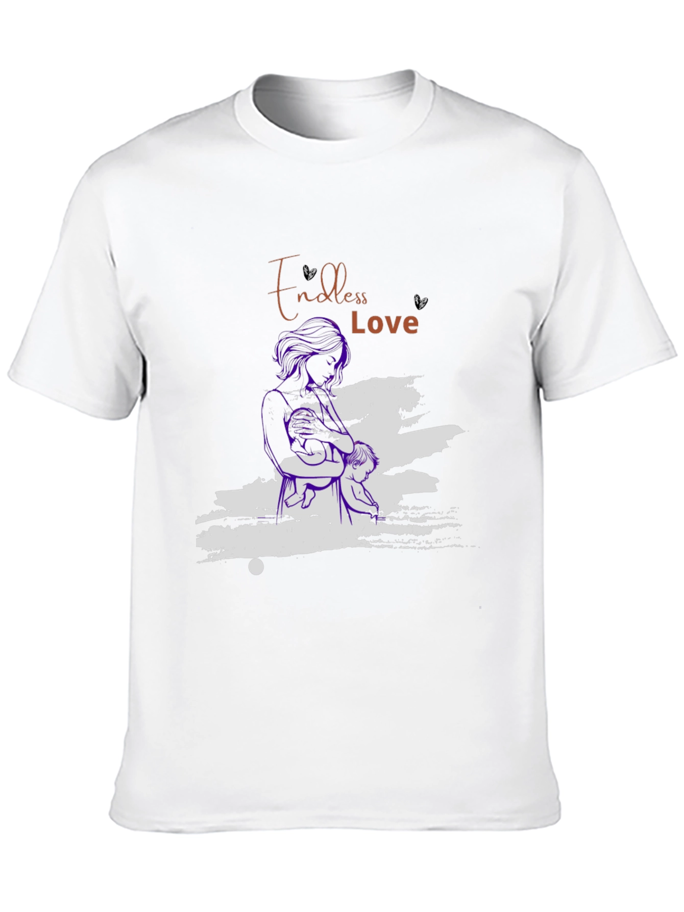 Black Endless Love Graphic Tee - Black Unisex T-Shirt view 10