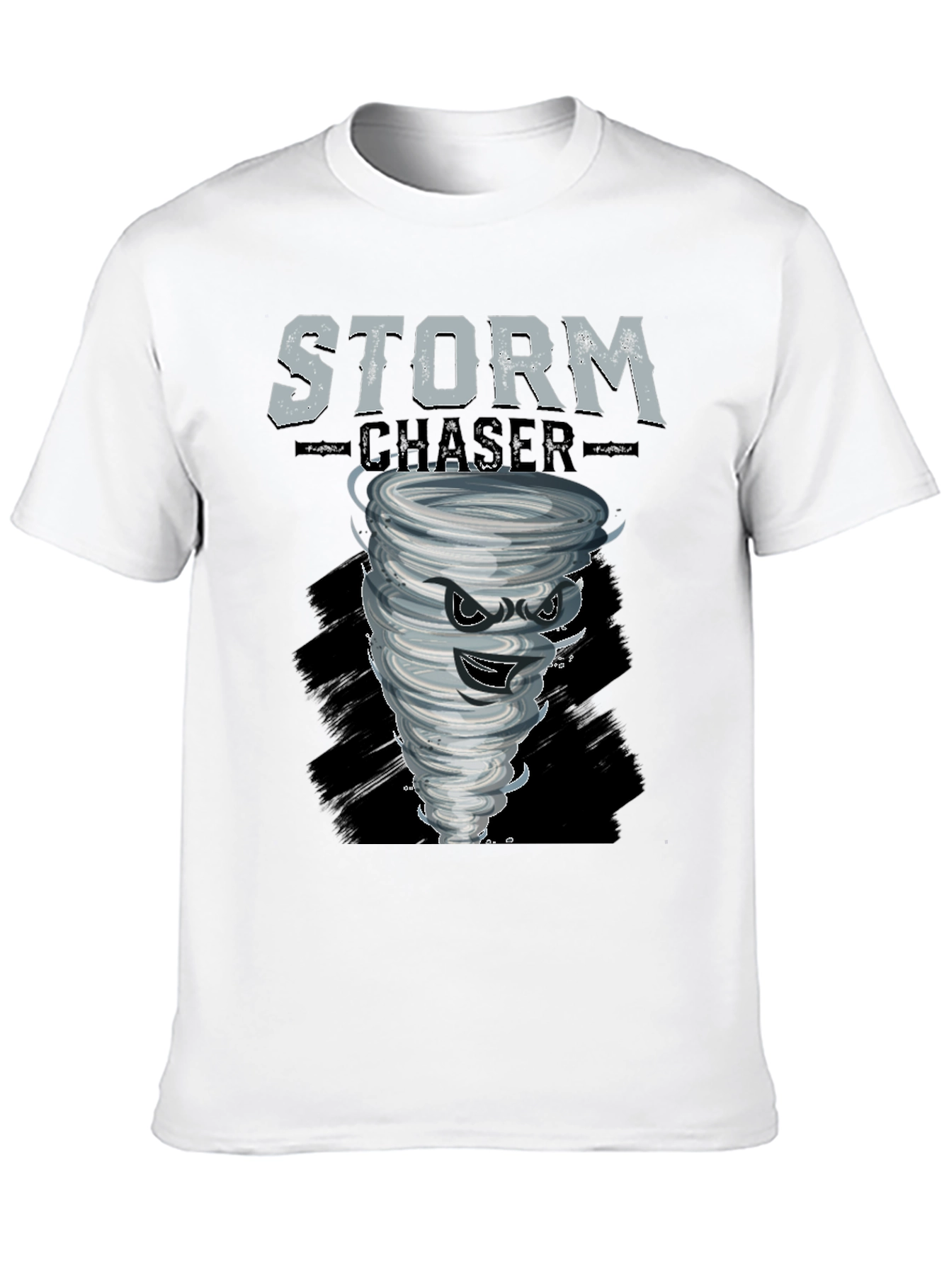 Black Storm Chaser Graphic Tee - Black Cotton T-Shirt view 10
