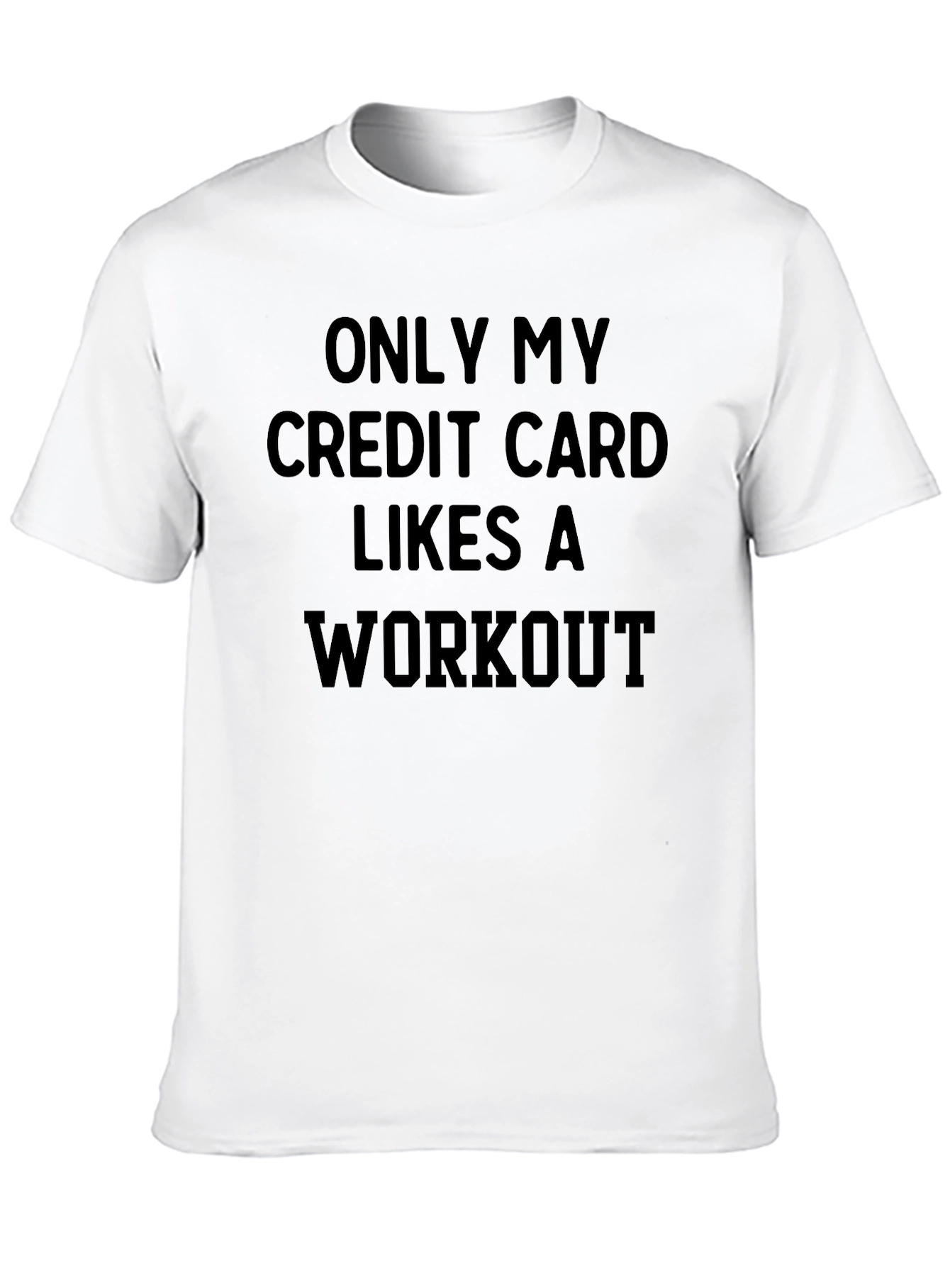 Black Funny Workout T-Shirt: Credit Card Likes Exercise view 10