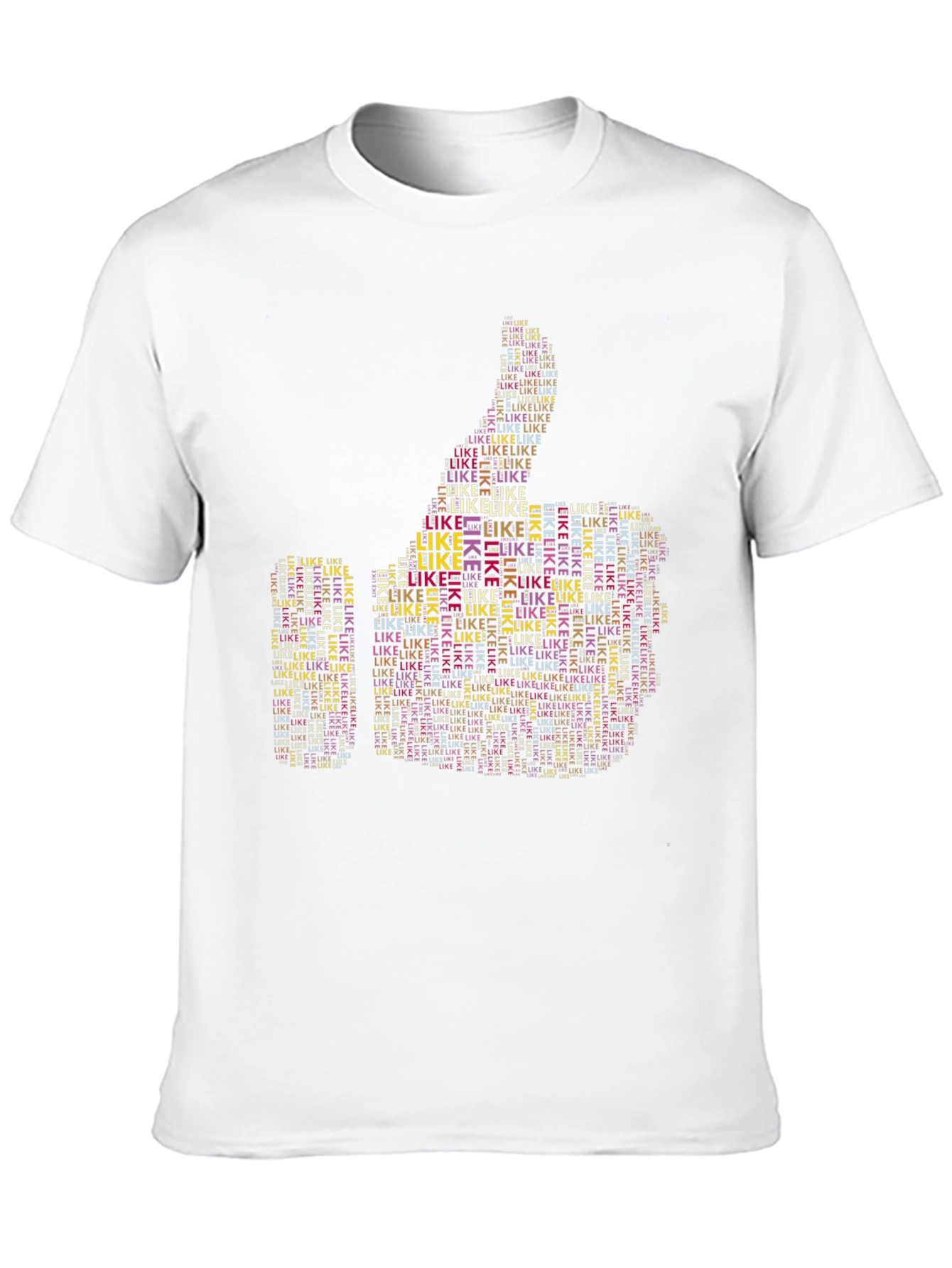 Black Thumbs Up Word Art T-Shirt view 10