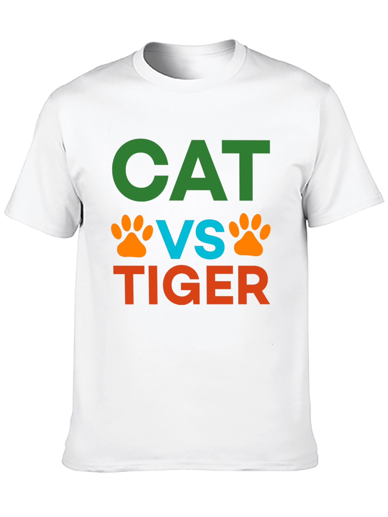 Black Cat VS Tiger Graphic Tee - Soft Cotton Blend, Unisex Fit view 10