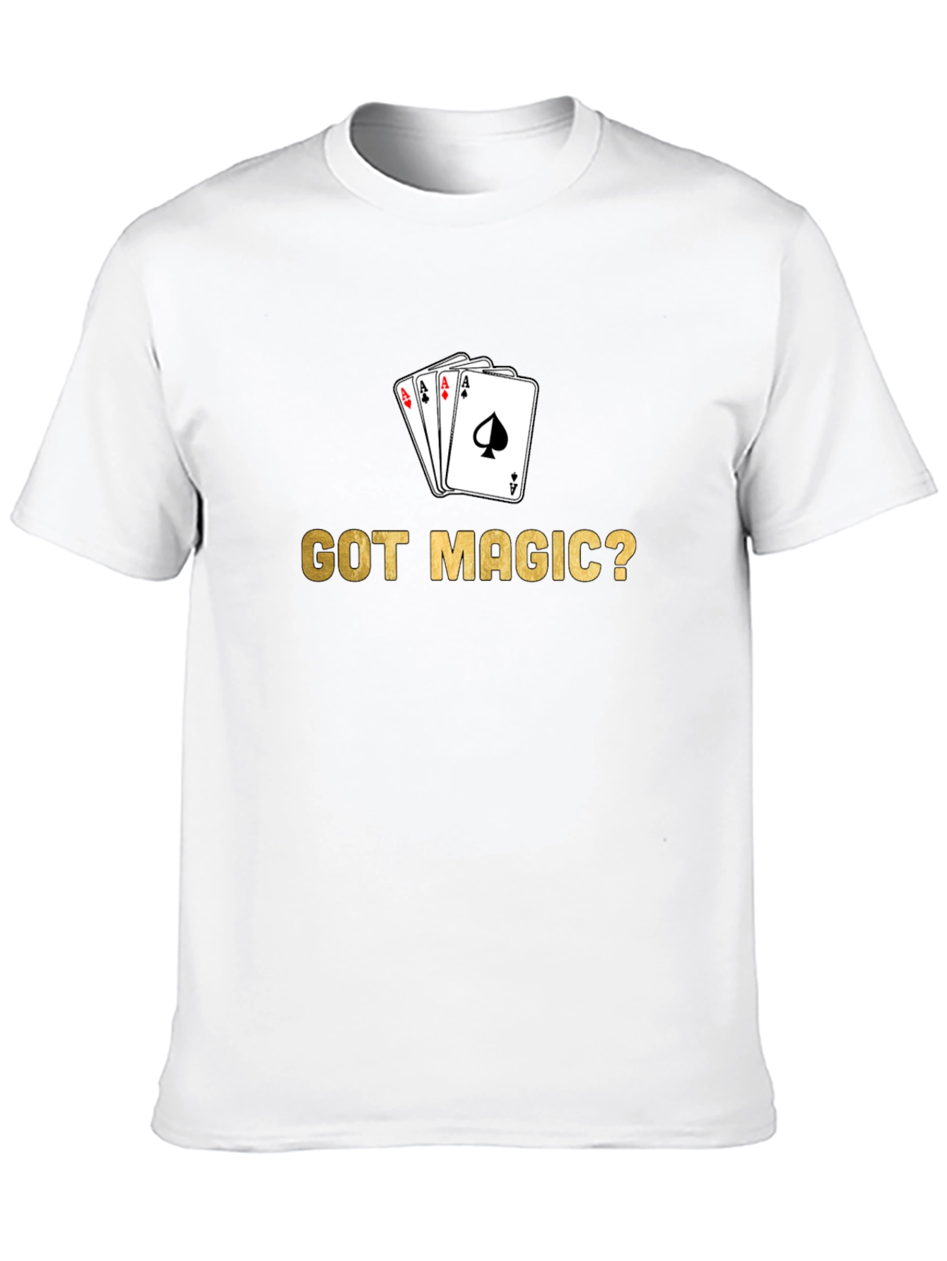 Black Got Magic? Card Trick T-Shirt - Black view 10