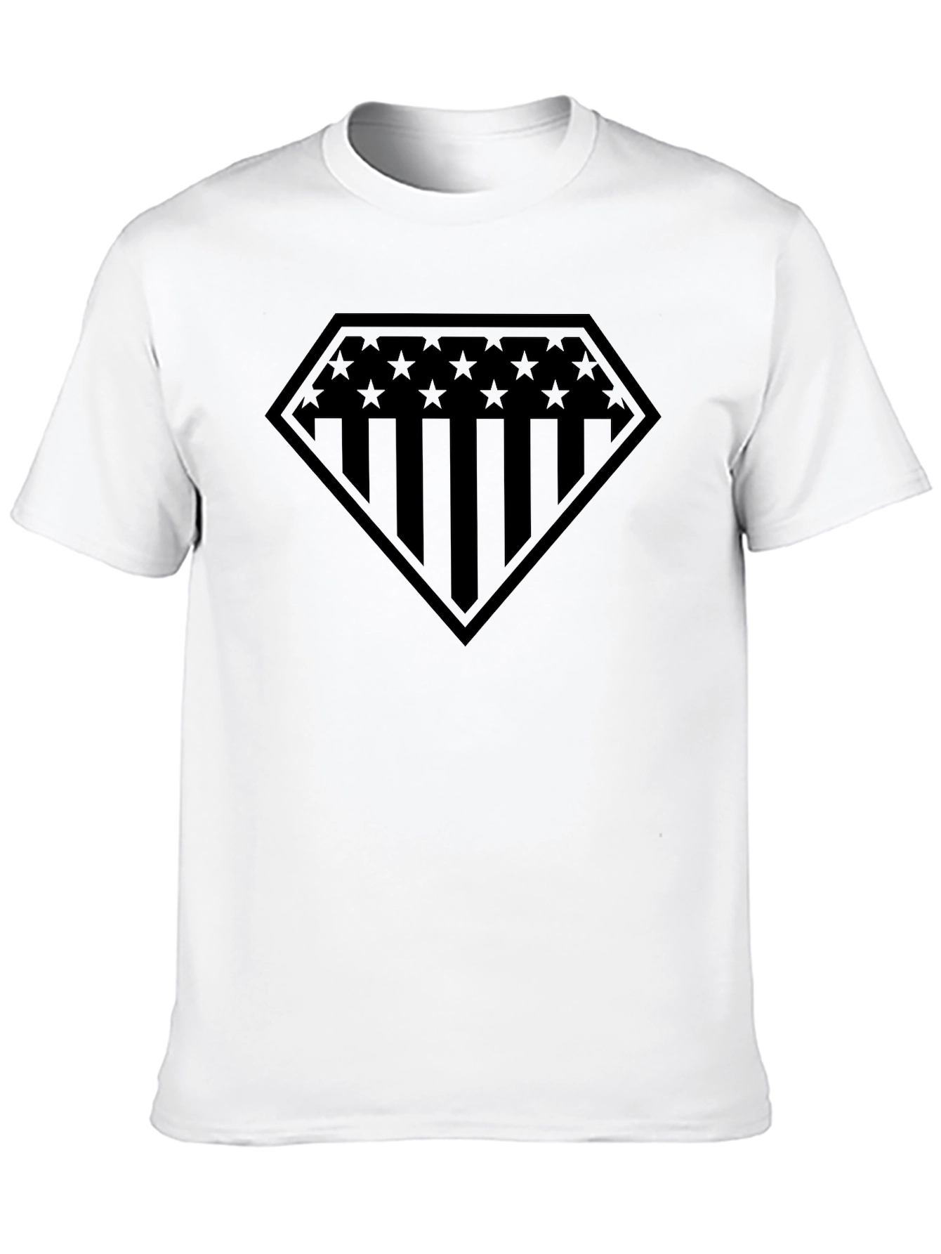 Patriotic Shield Graphic Tee - Black Cotton Blend - 10