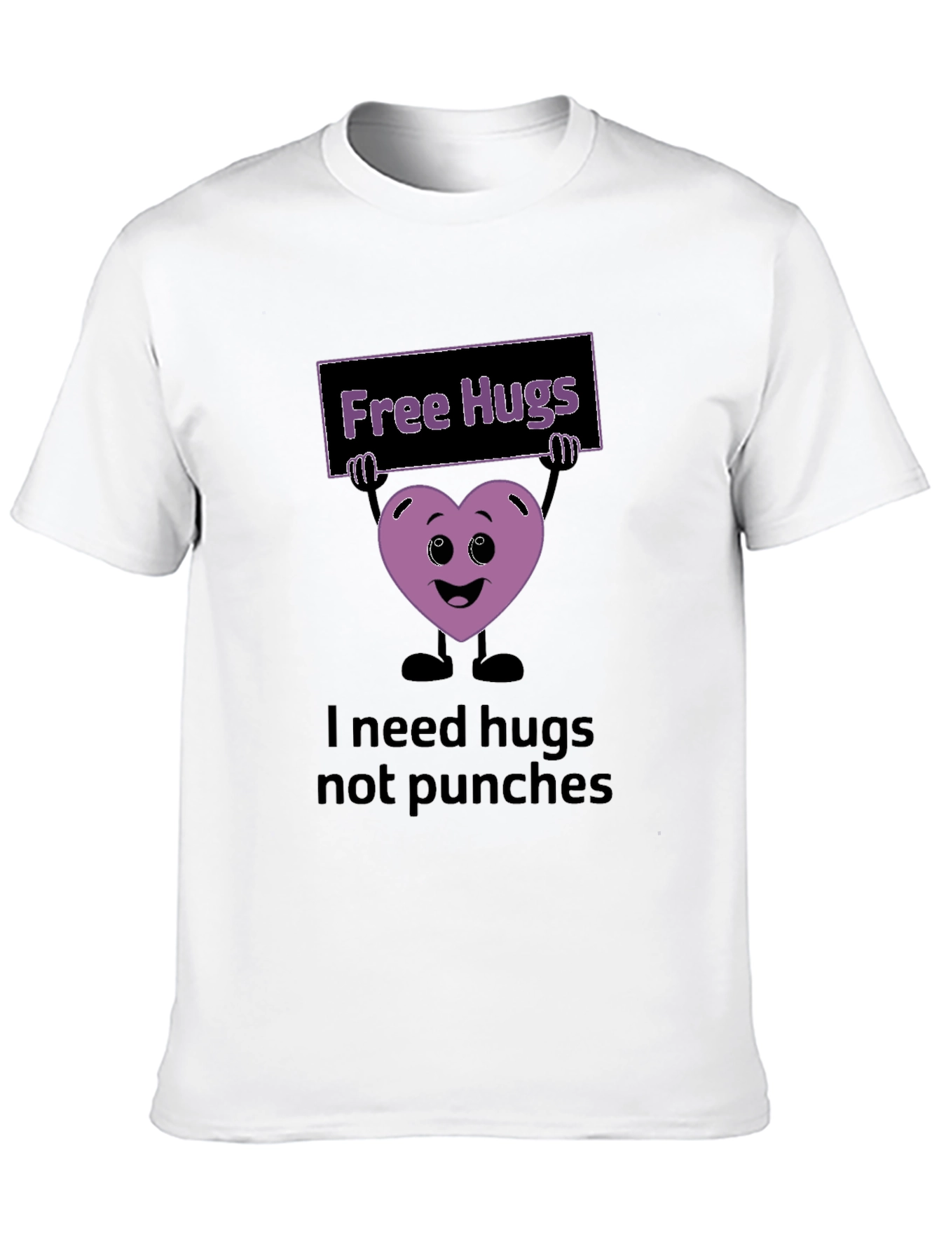 Black Free Hugs Graphic T-Shirt view 10