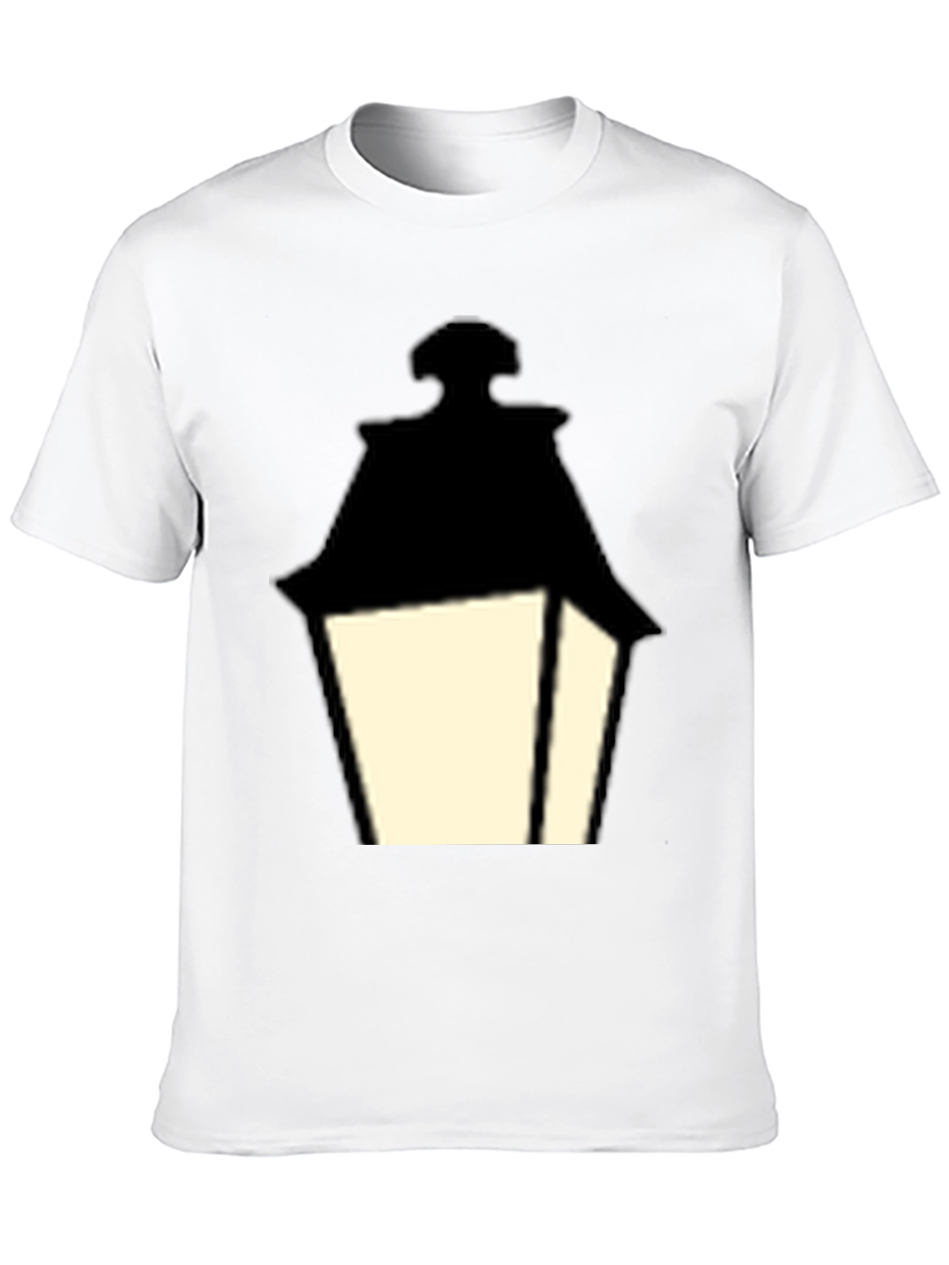 Black Vintage Lantern Graphic Black T-Shirt view 10