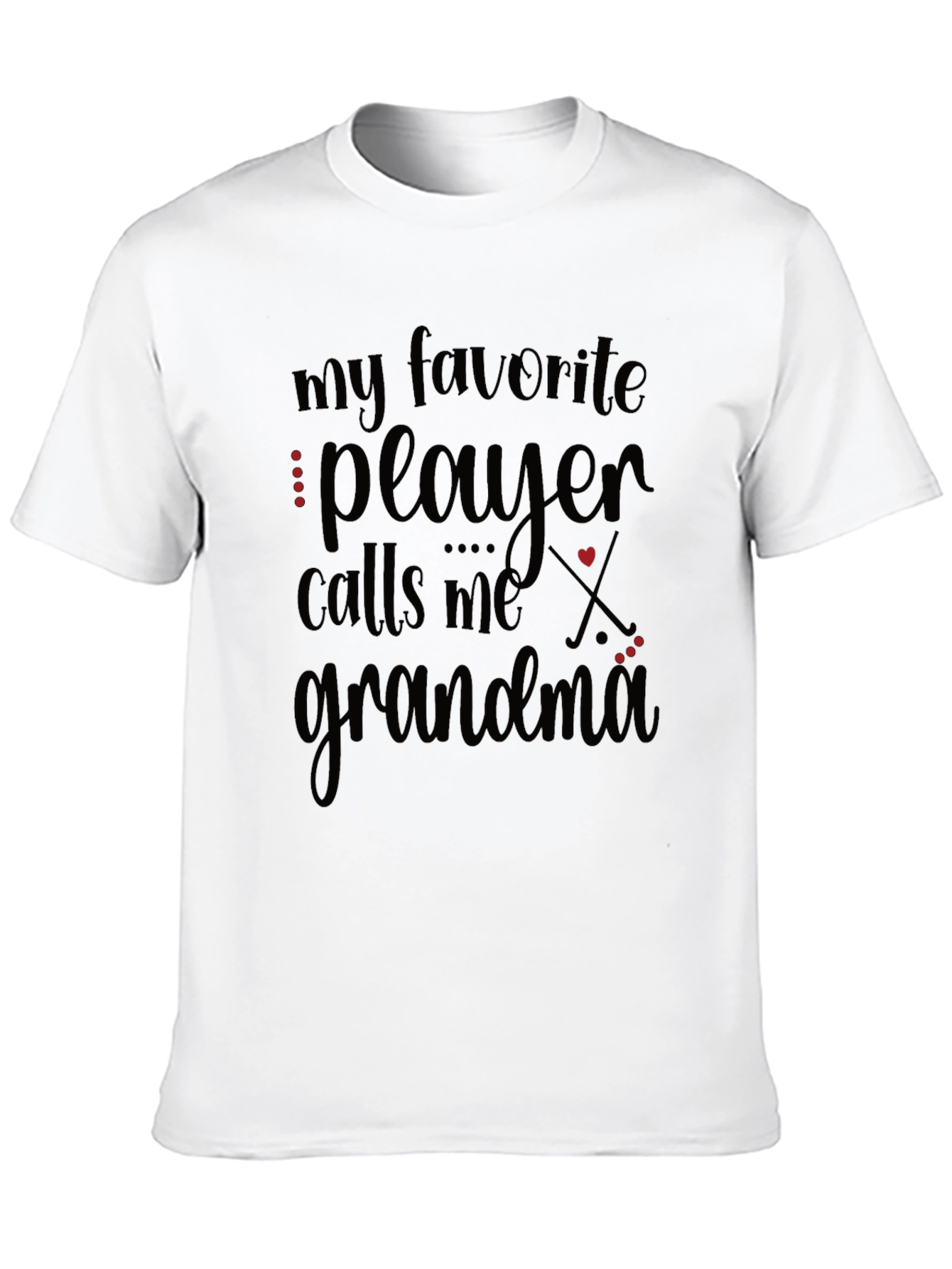 Black My Favorite Player Calls Me Grandma Black Tee view 10