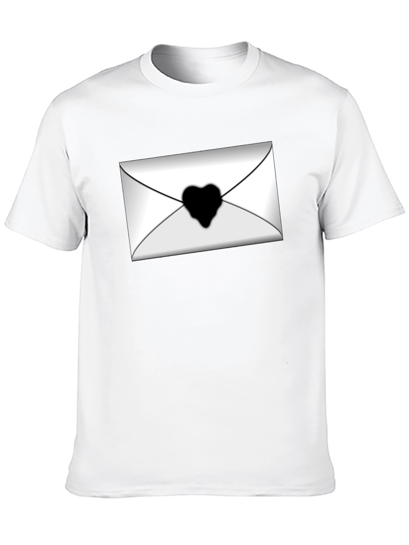 Black Heart Seal Envelope Graphic Tee - Black view 10