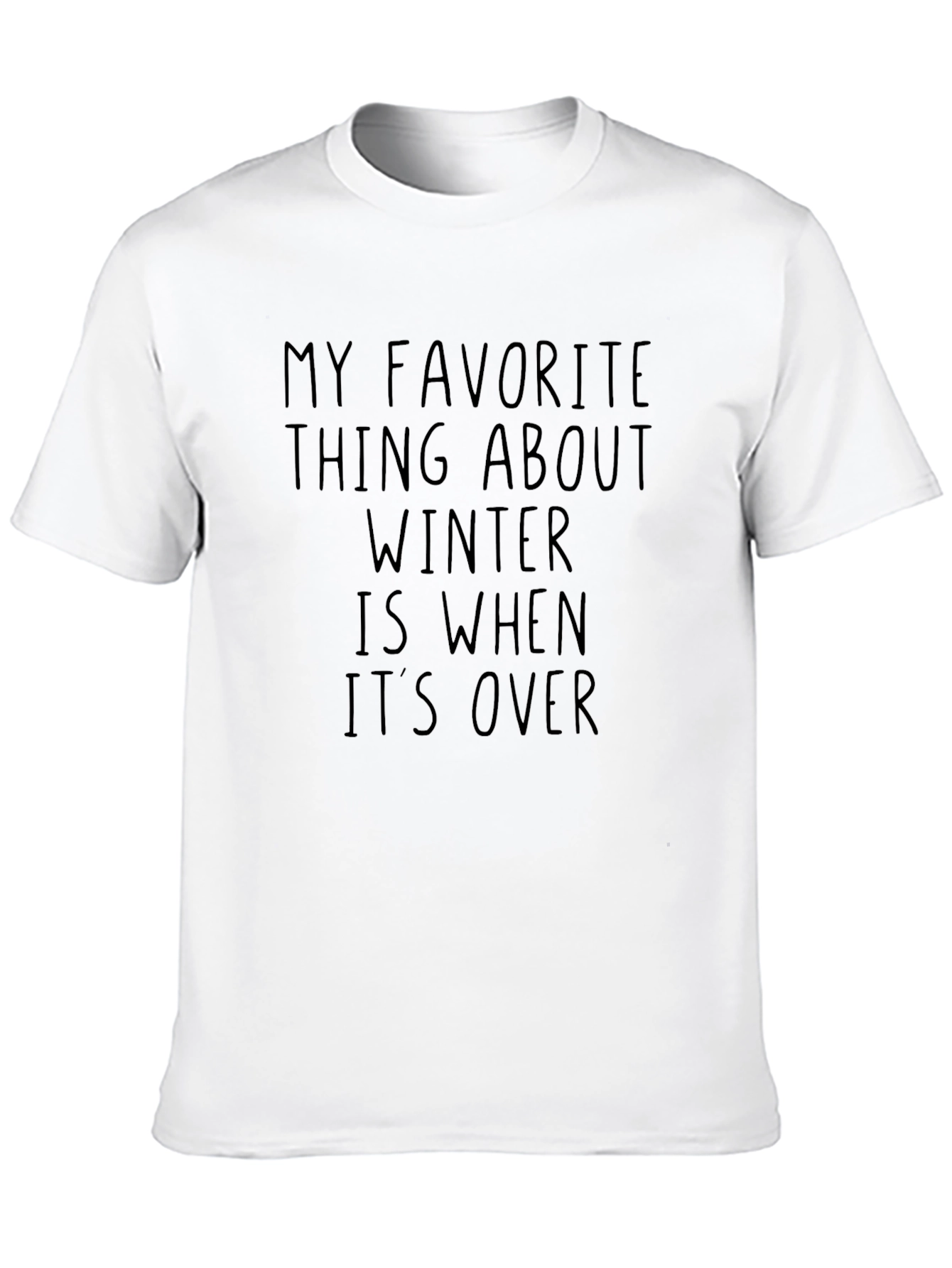 Black Funny Winter's Over T-Shirt view 10