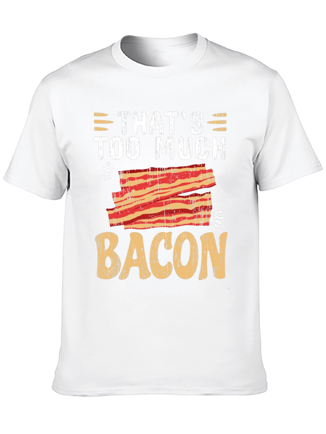 Black That's Too Much Bacon Graphic T-Shirt view 10