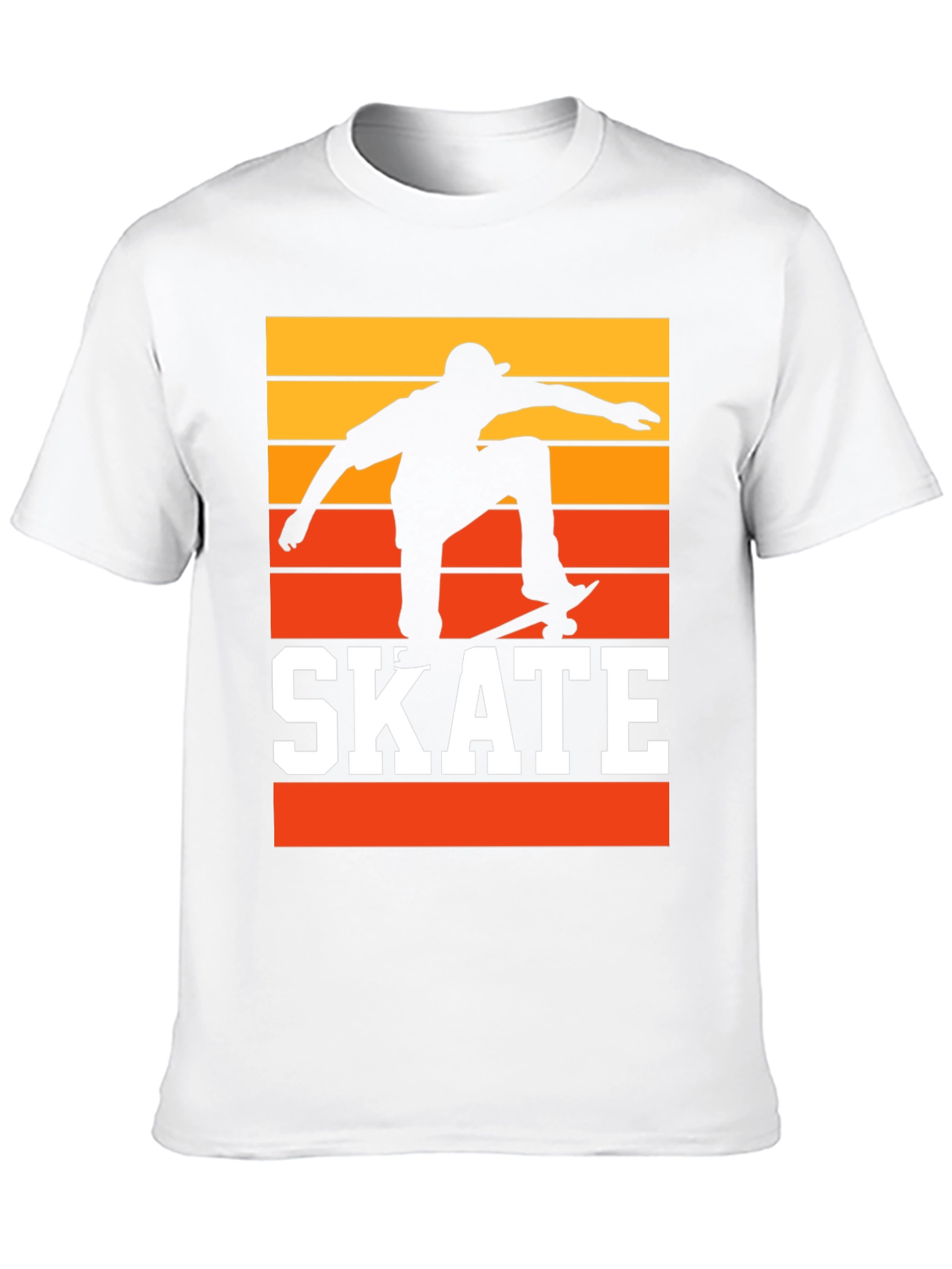 Black Retro Skateboarding T-Shirt - Sunset Skater Tee view 10