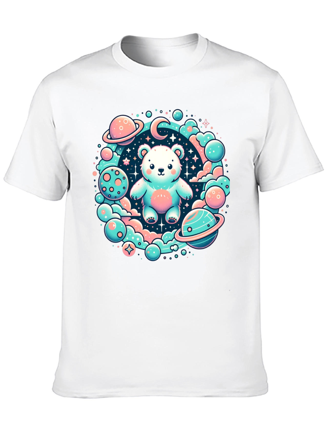 Black Cosmic Bear Graphic Tee view 10