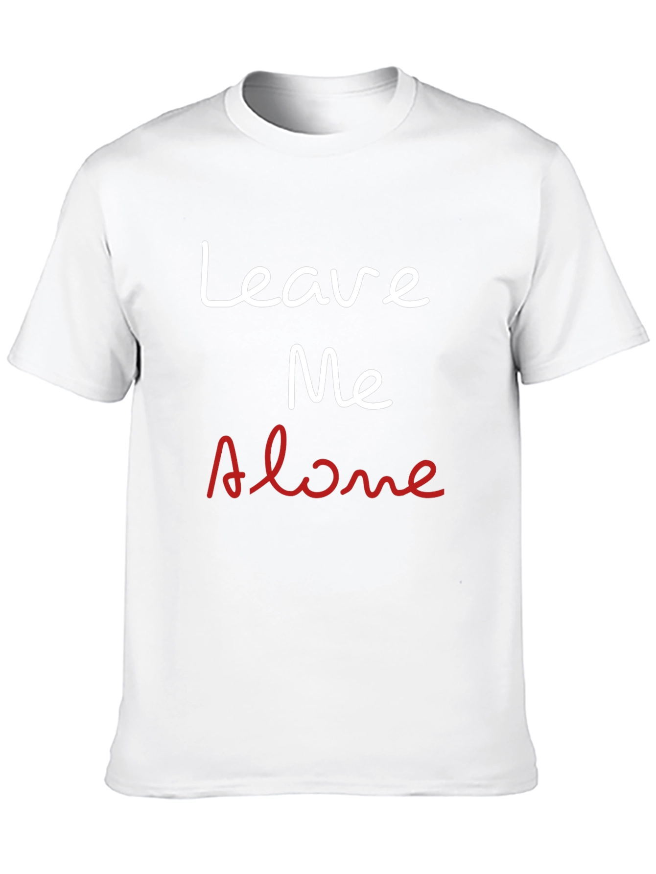 Black Leave Me Alone Slogan Black T-Shirt view 10