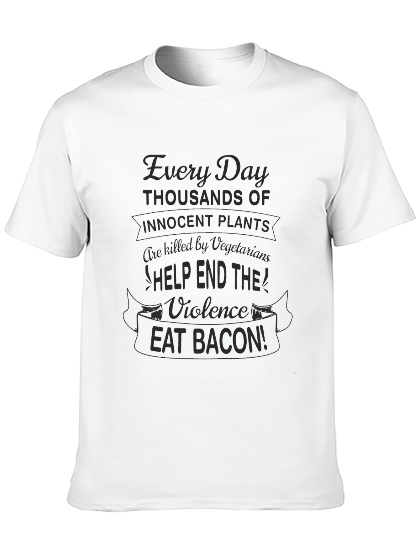 Black Eat Bacon Novelty T-Shirt view 10