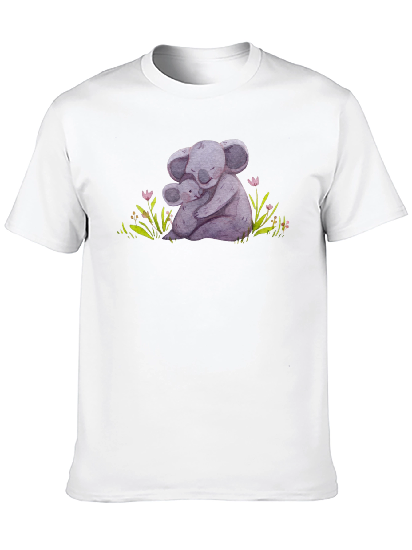 Black Koala Hug Graphic Tee - Soft Comfort view 10