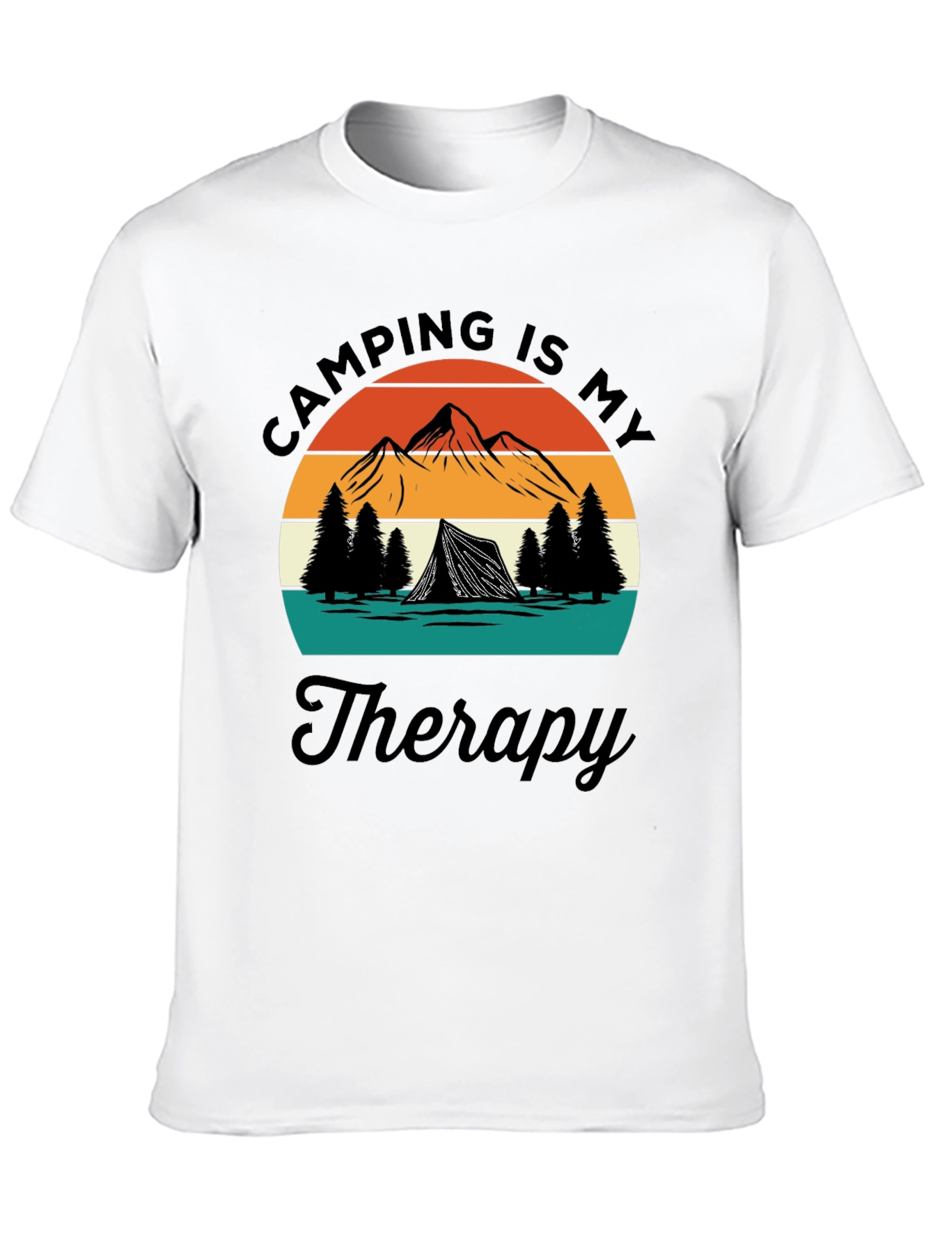 Black Camping Is My Therapy Graphic T-Shirt view 10