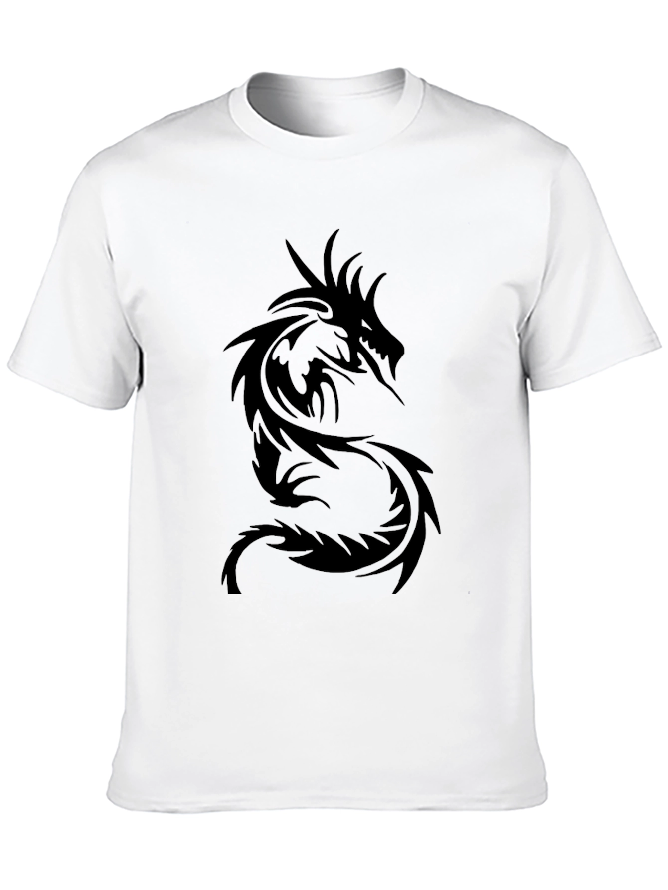 Black Men's Black Dragon Graphic Tee view 10
