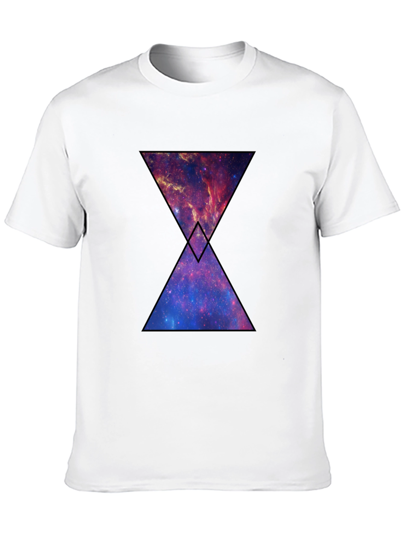 Black Galaxy Hourglass Graphic T-Shirt - Black view 10