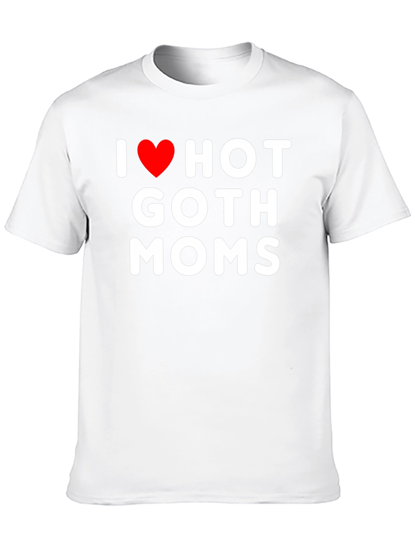 Black I Heart Hot Goth Moms T-Shirt - Black Cotton Tee view 10
