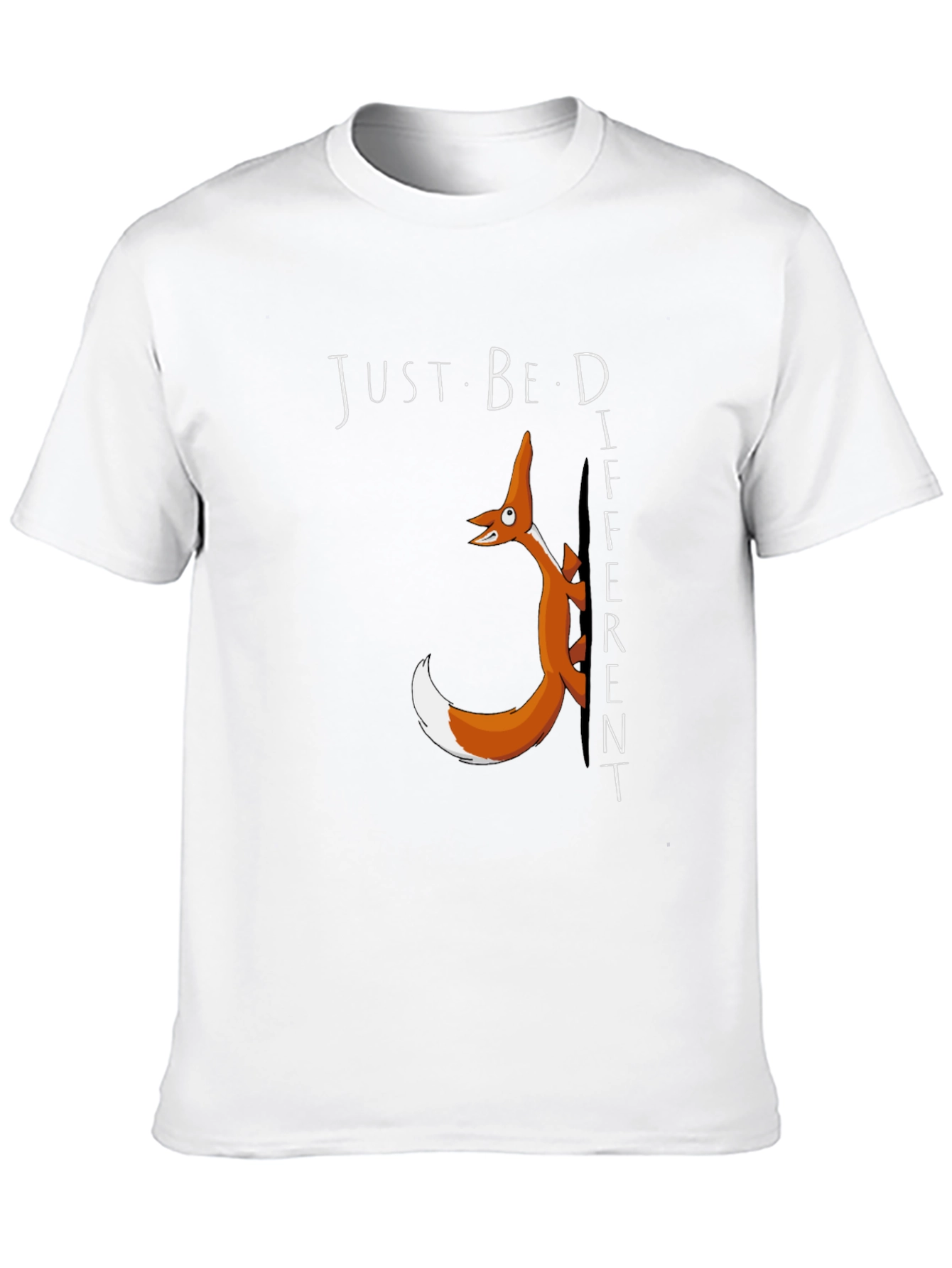 Black Just Be Different Fox Graphic Tee view 10