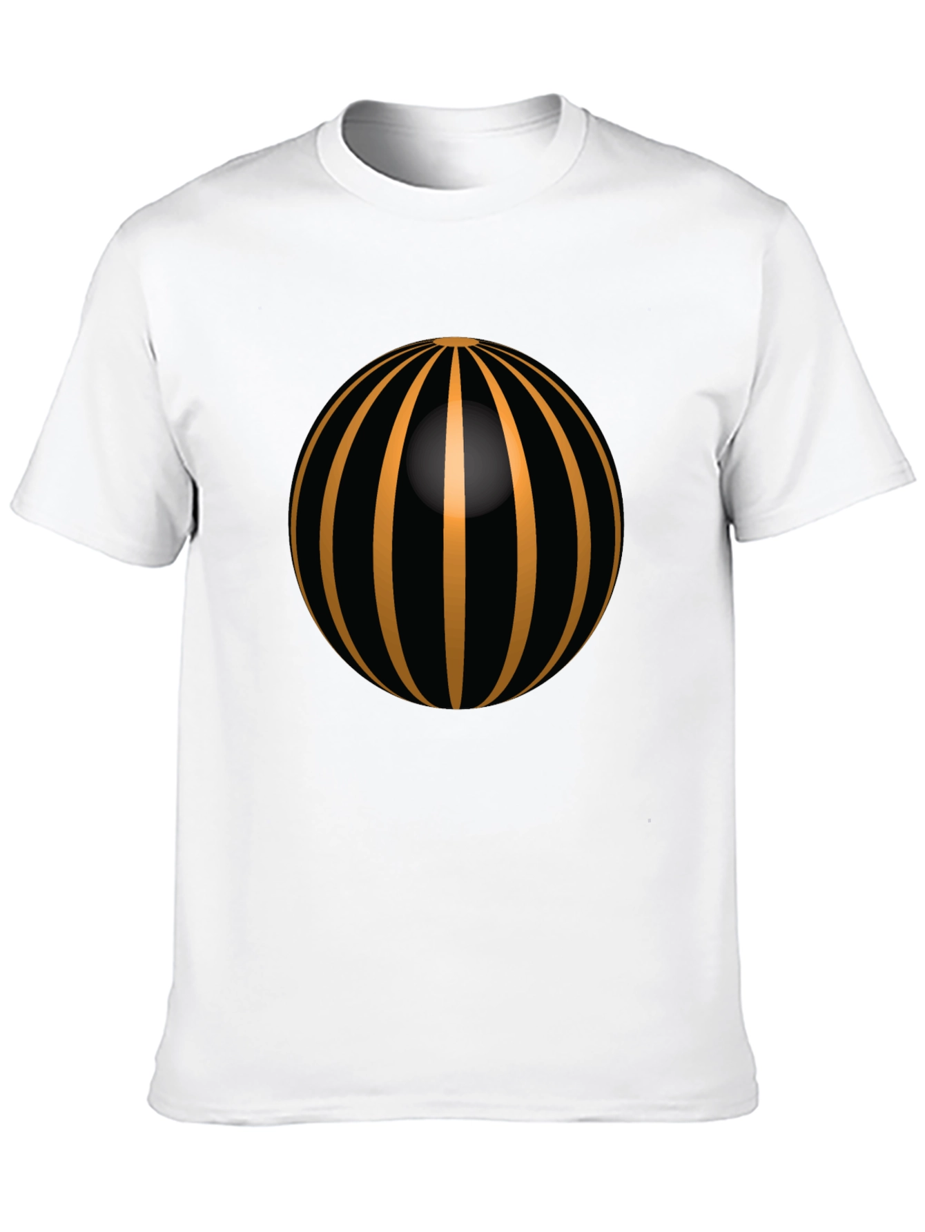 Black Striking Striped Sphere Graphic Tee view 10