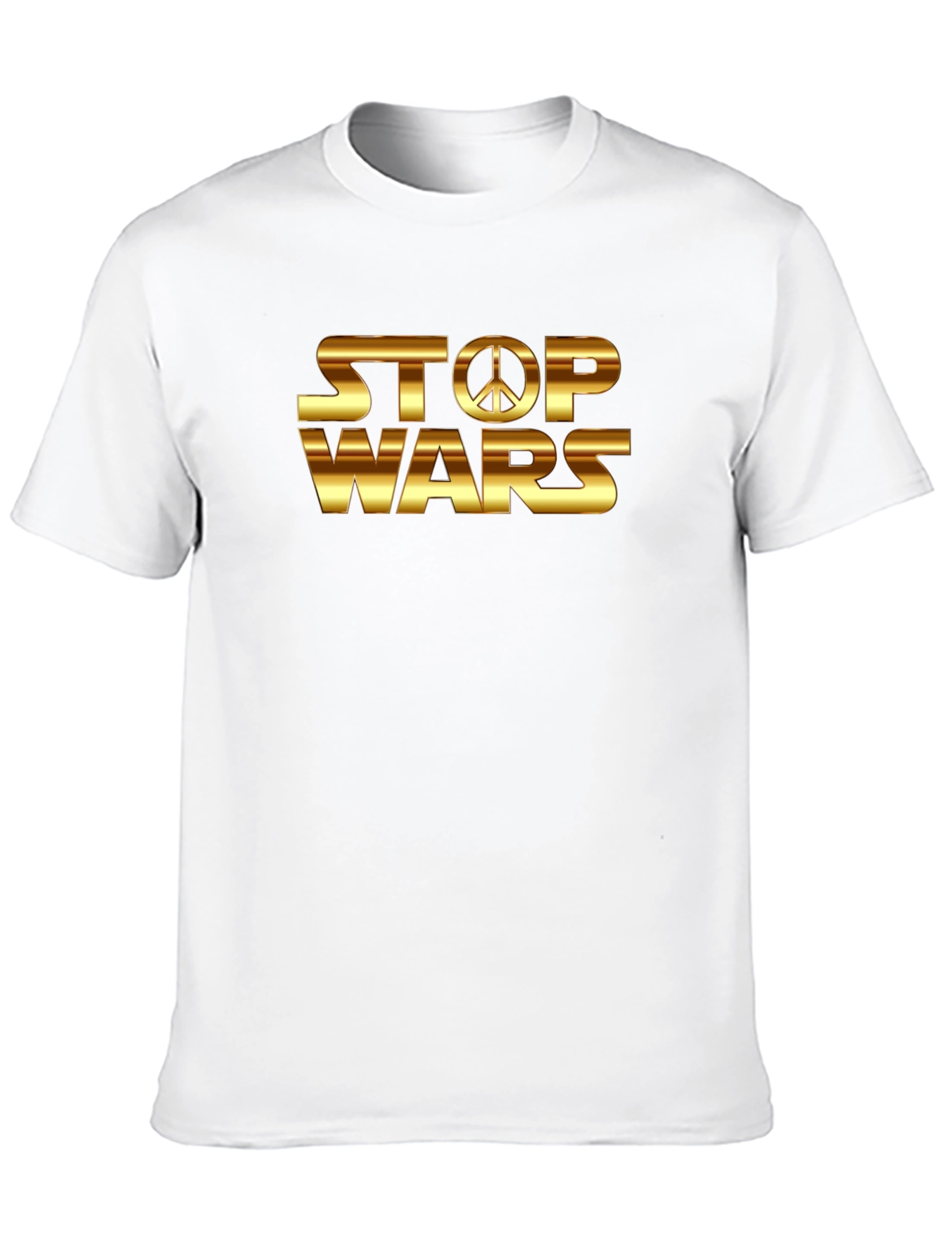 Black Stop Wars Peace Sign Graphic T-Shirt view 10