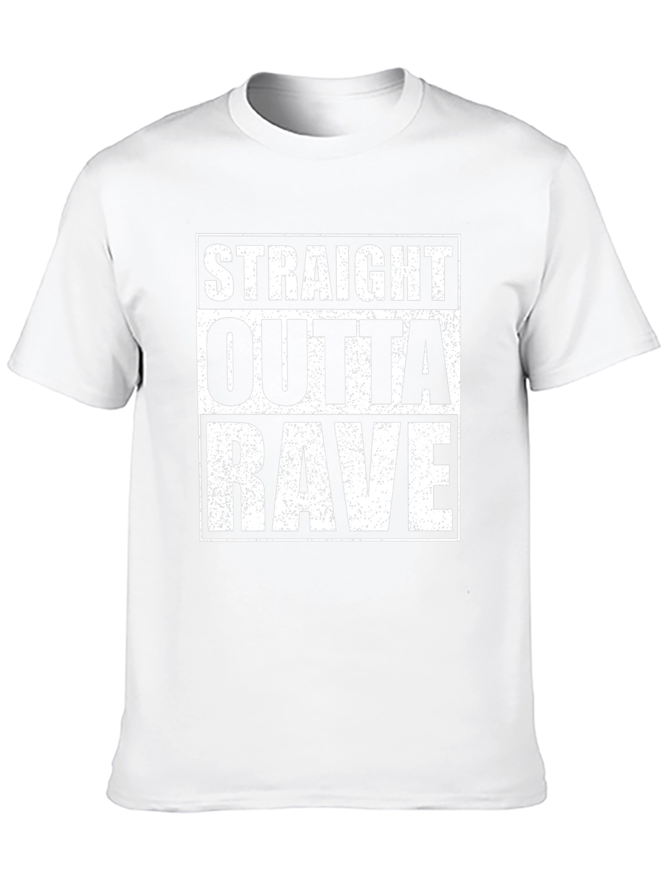Black Straight Outta Rave Graphic Tee - Black Cotton T-Shirt view 10