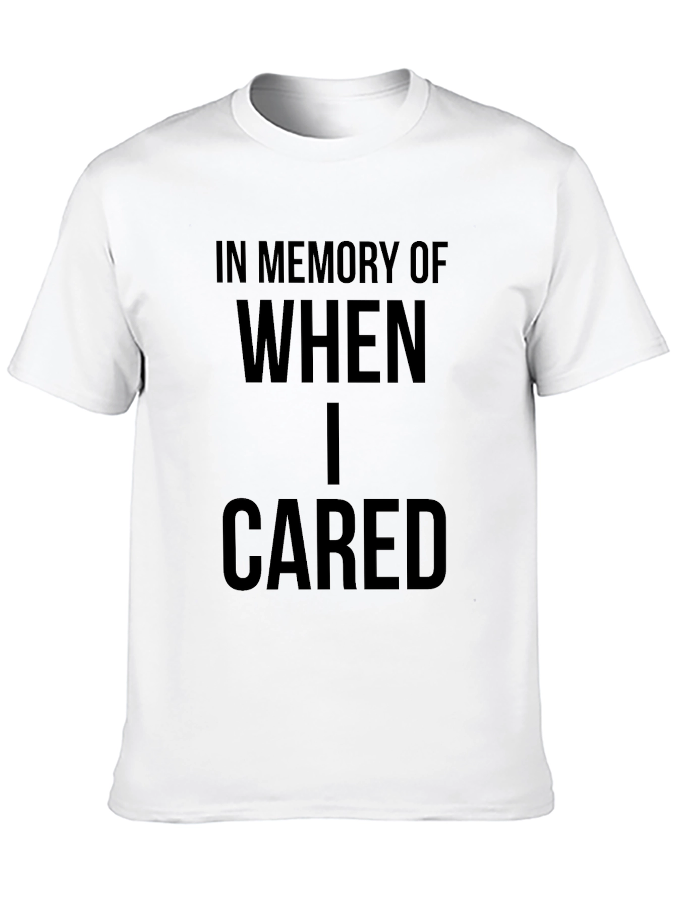 Black In Memory of When I Cared Black T-Shirt view 10