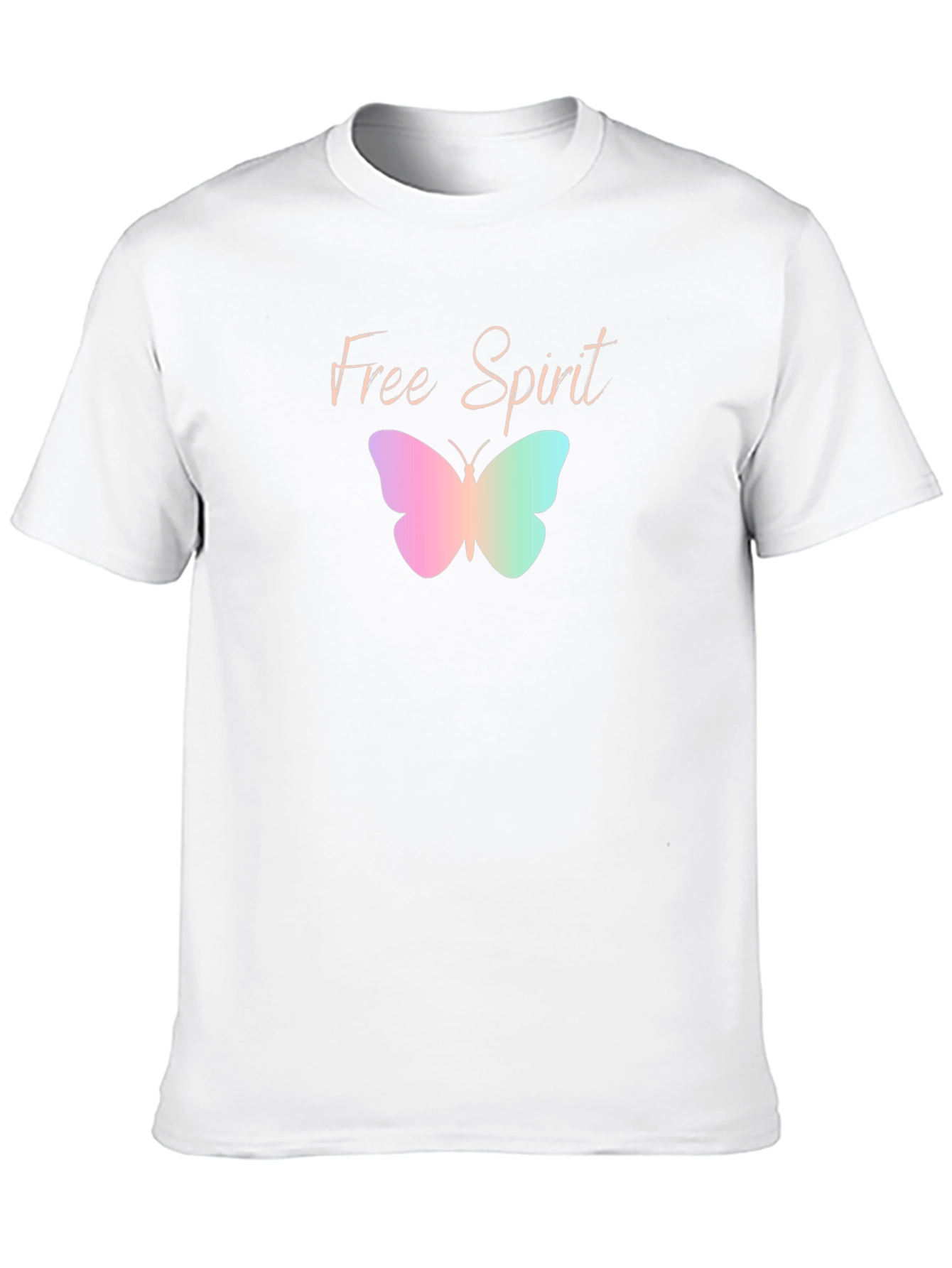 Black Free Spirit Butterfly Graphic Black T-Shirt view 10