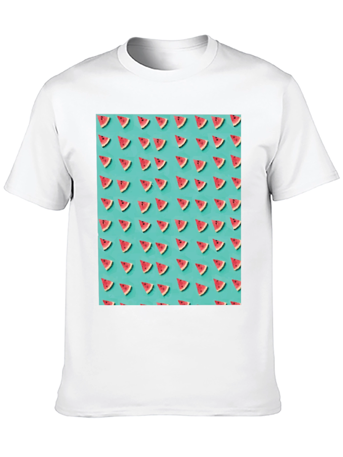 Black Trendy Watermelon Pattern T-Shirt view 10