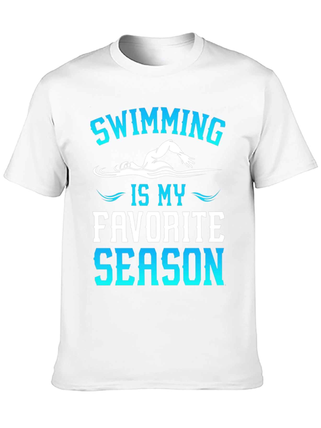Black Swimming Is My Favorite Season T-Shirt view 10