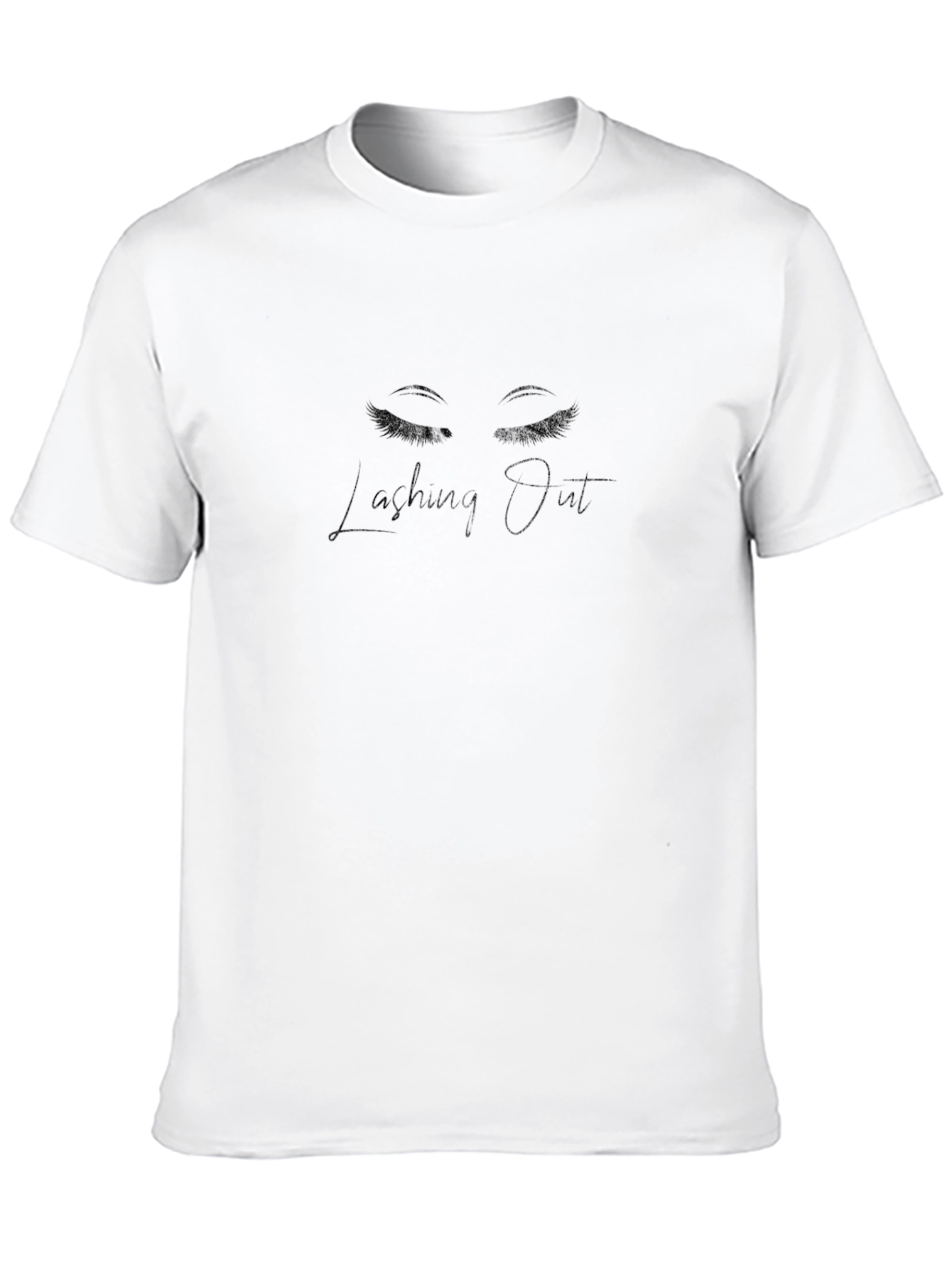 Black Lashing Out Graphic Tee - Trendy Eyelash Design view 10