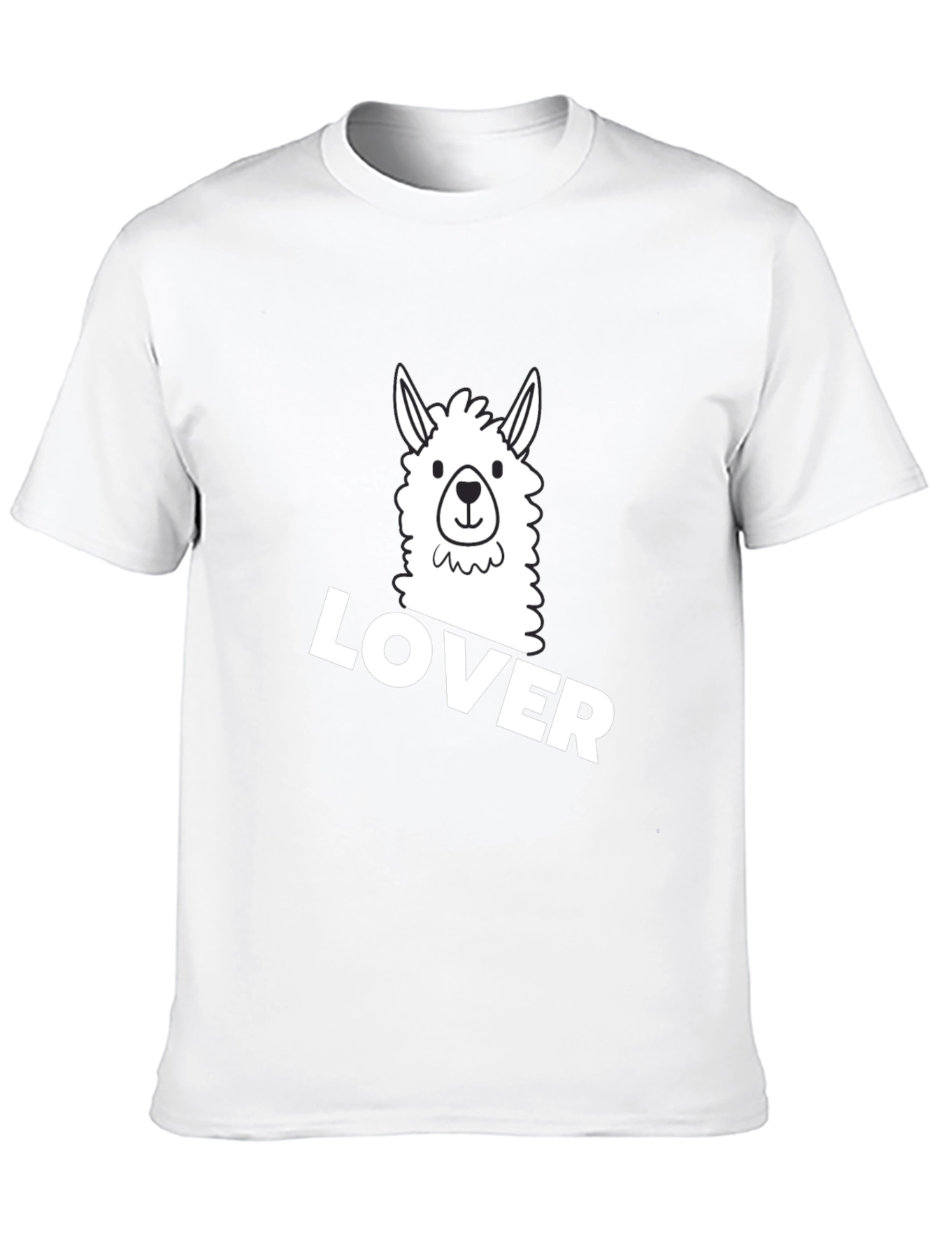 Black Llama Lover Graphic Tee - Black Cotton T-Shirt view 10