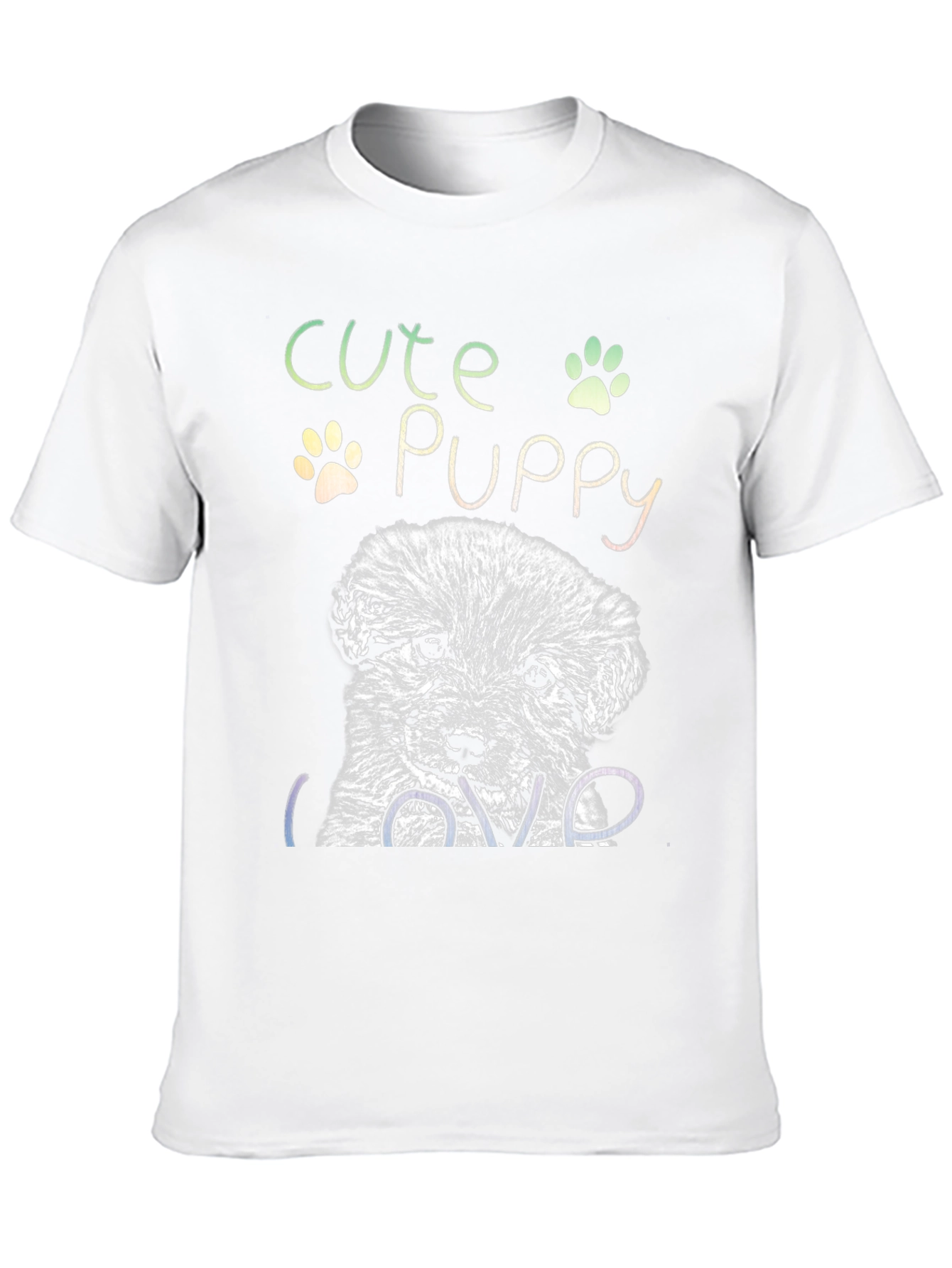 Black Cute Puppy Graphic T-Shirt - Dog Lover Tee view 10