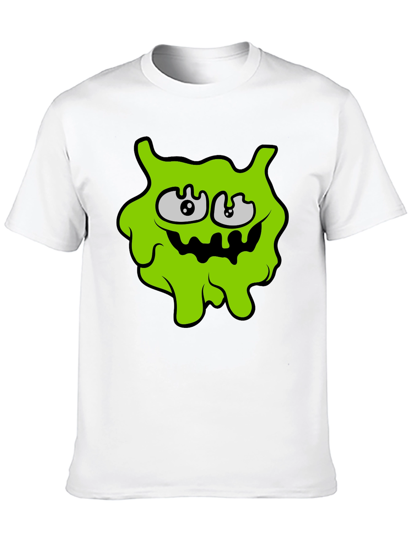 Black Funny Slime Monster Graphic Tee - Black view 10