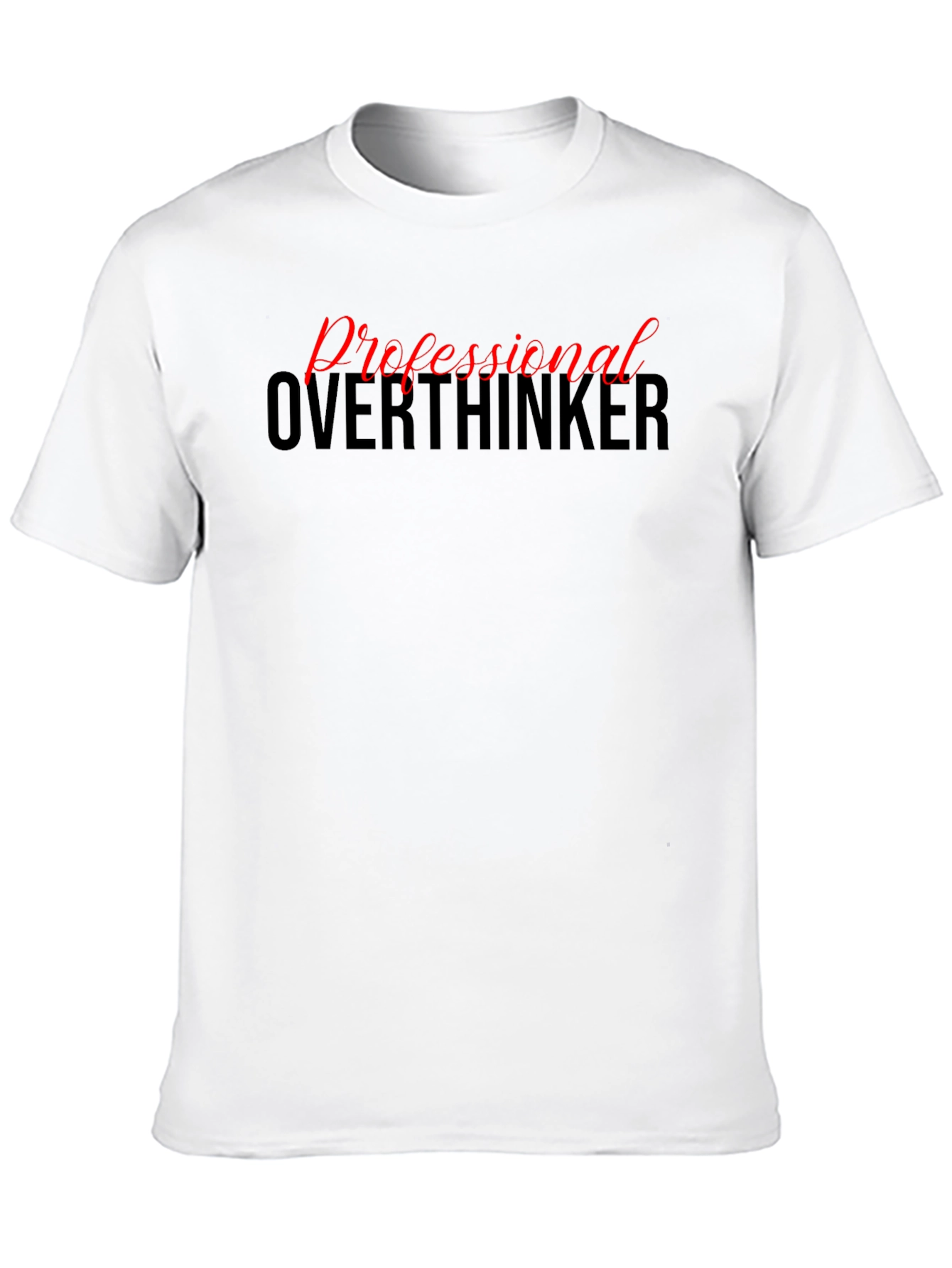Black Professional Overthinker Graphic Tee - Black view 10